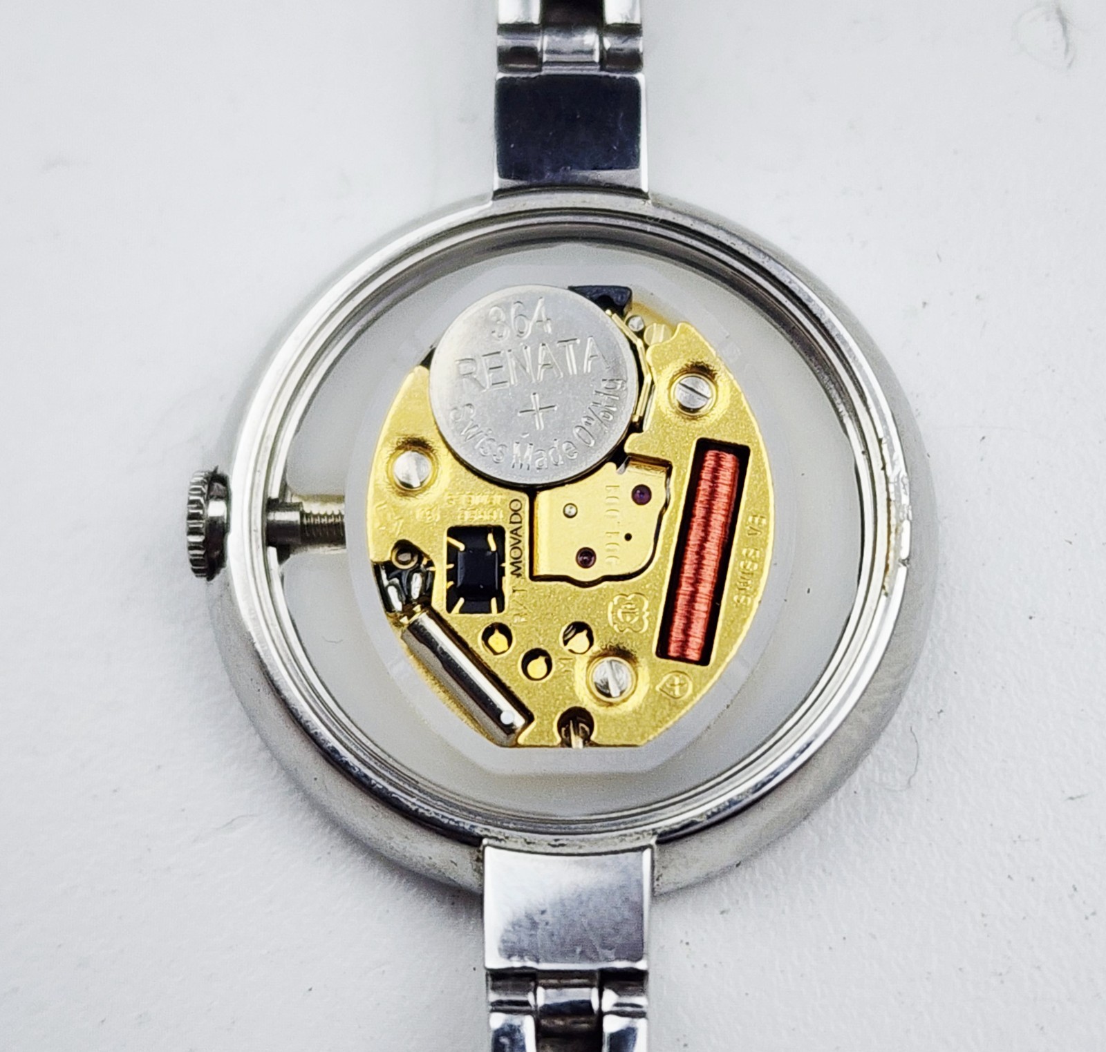 Women’s SWISS Watch MOVADO “Bela” 84.A1.1830S. Marked Diamonds Case. Small Wrist