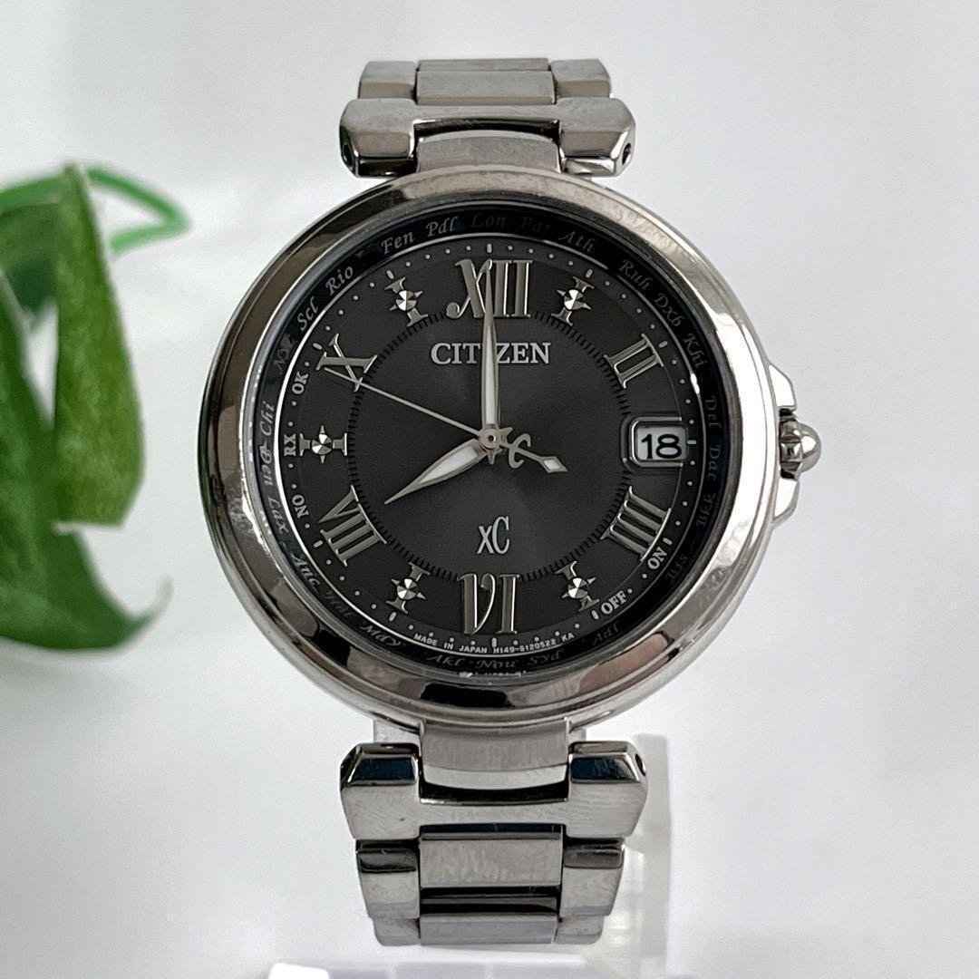 CITIZEN xC Happy Flight Eco Drive Gray Dial Wristwatch Silver Cross Sea Ladies’