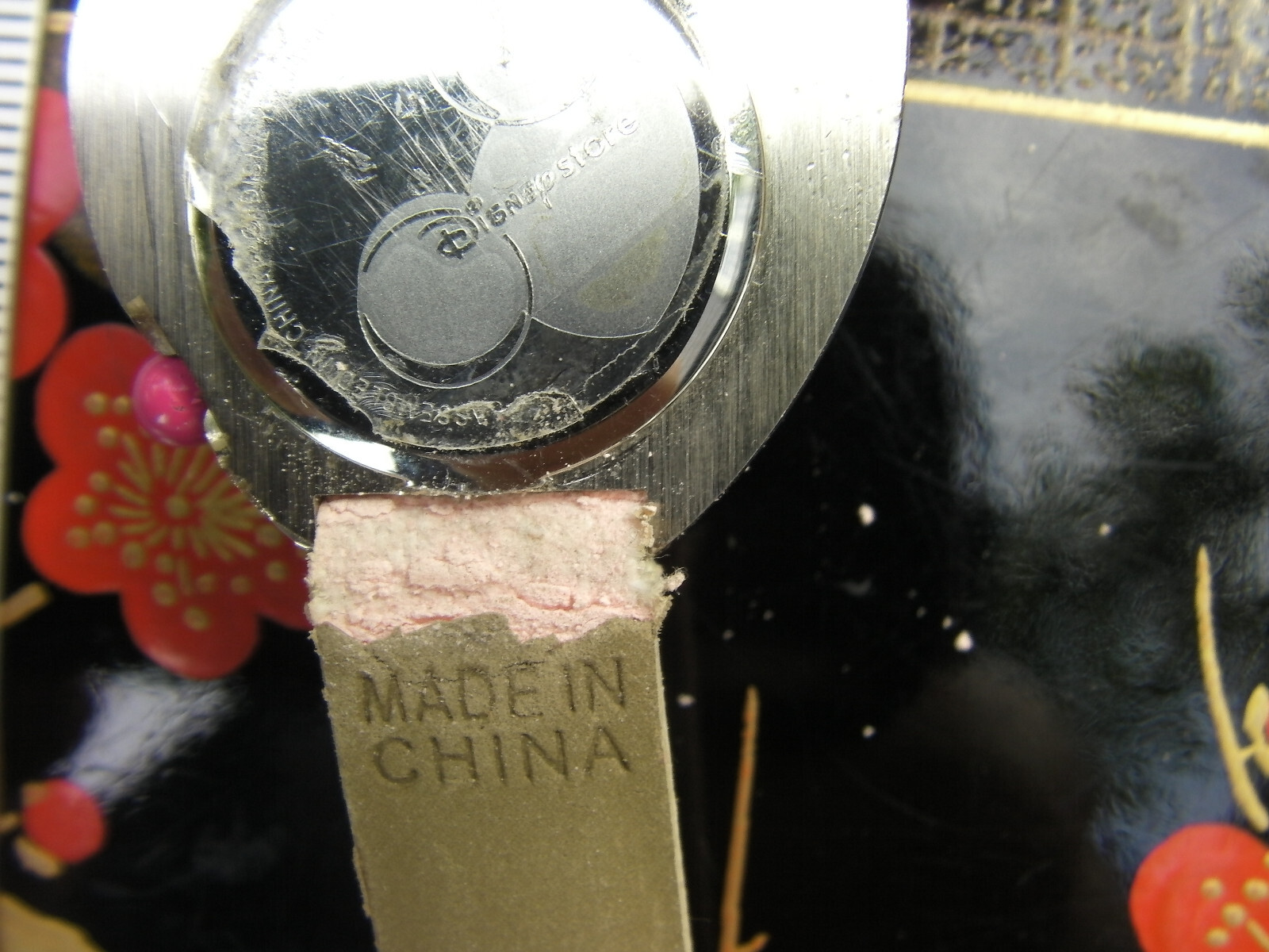 Disney Minnie small heart shaped pink watch 0304 scratched 18cm strap and chain