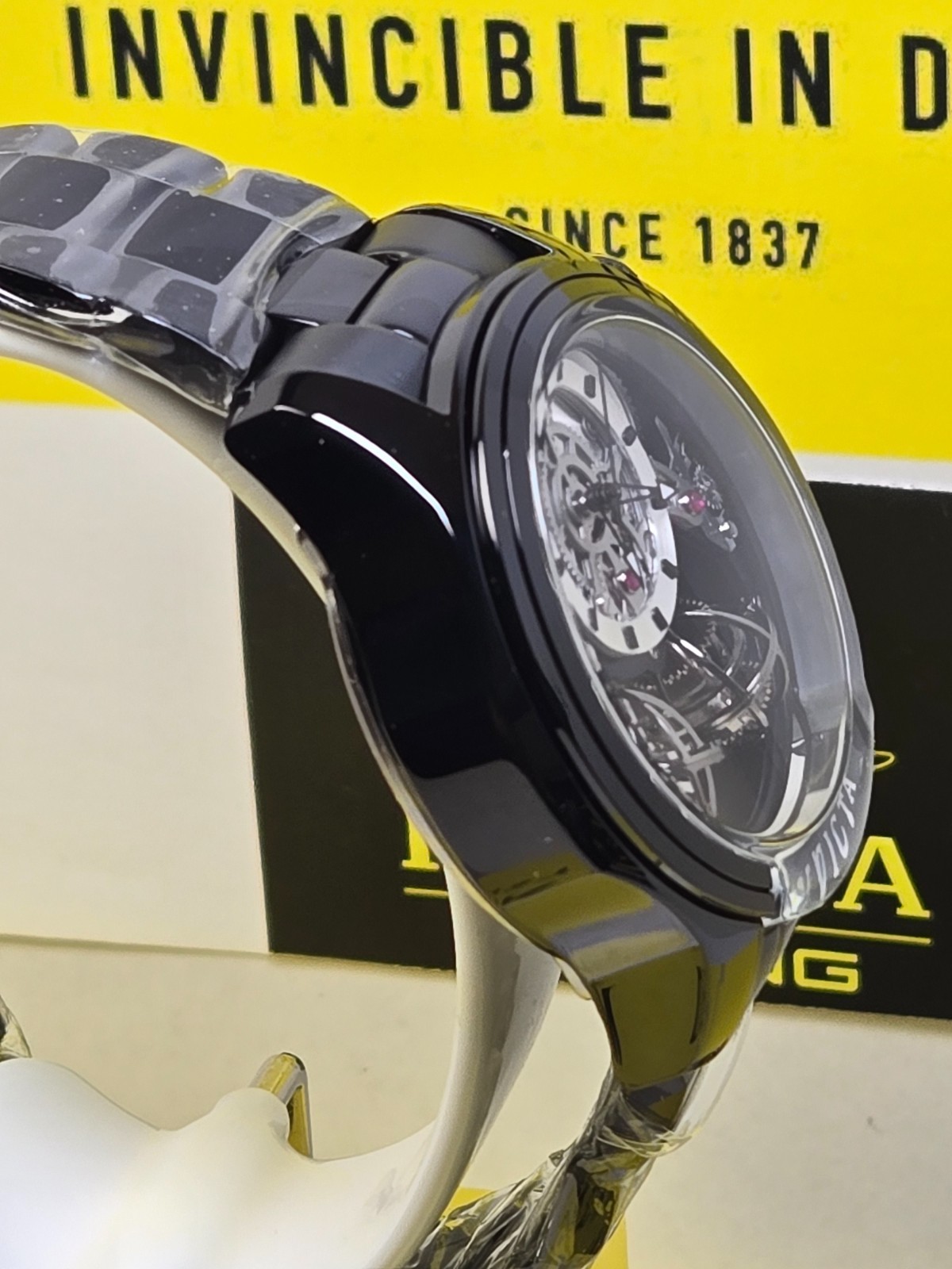 Invicta Specialty Twin-Axis Men’s Watch Skeleton Dial- 46mm Black NEW!