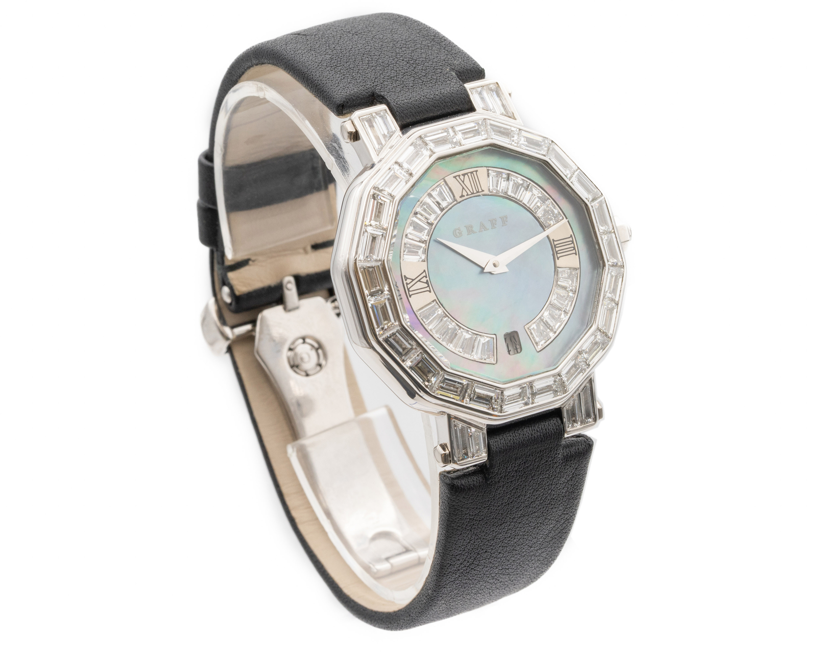 Graff London 36mm Diamond Ice Blue Mother-Of-Pearl Dial Watch
