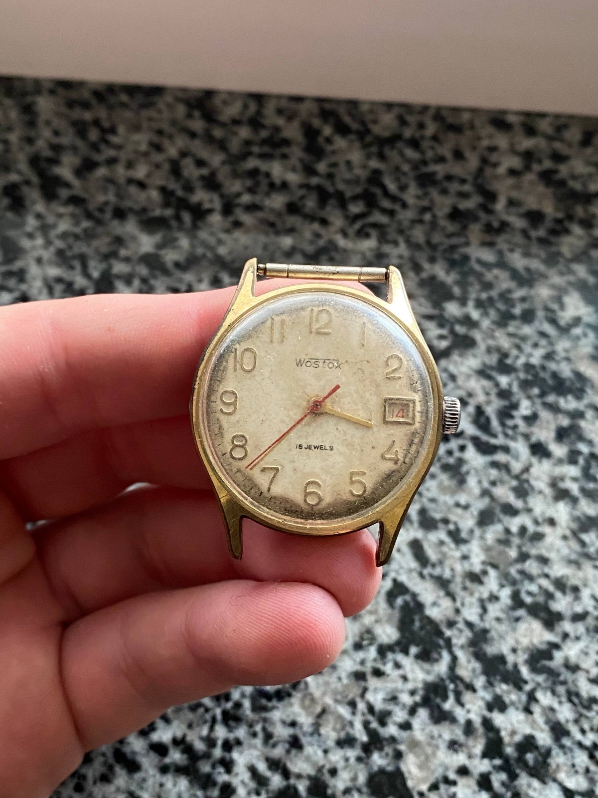 V intage Rare Wostok Watch Soviet USSR mechanical Wristwach Gold Plated AU