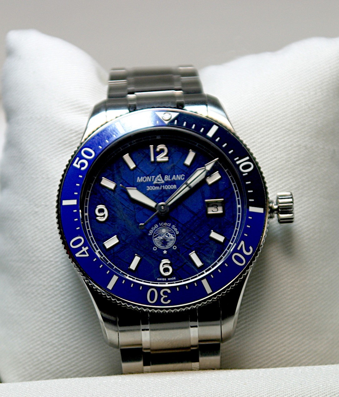 Montblanc 1858 Iced Sea Automatic Blue 300m Ref.: 129369 NEW!