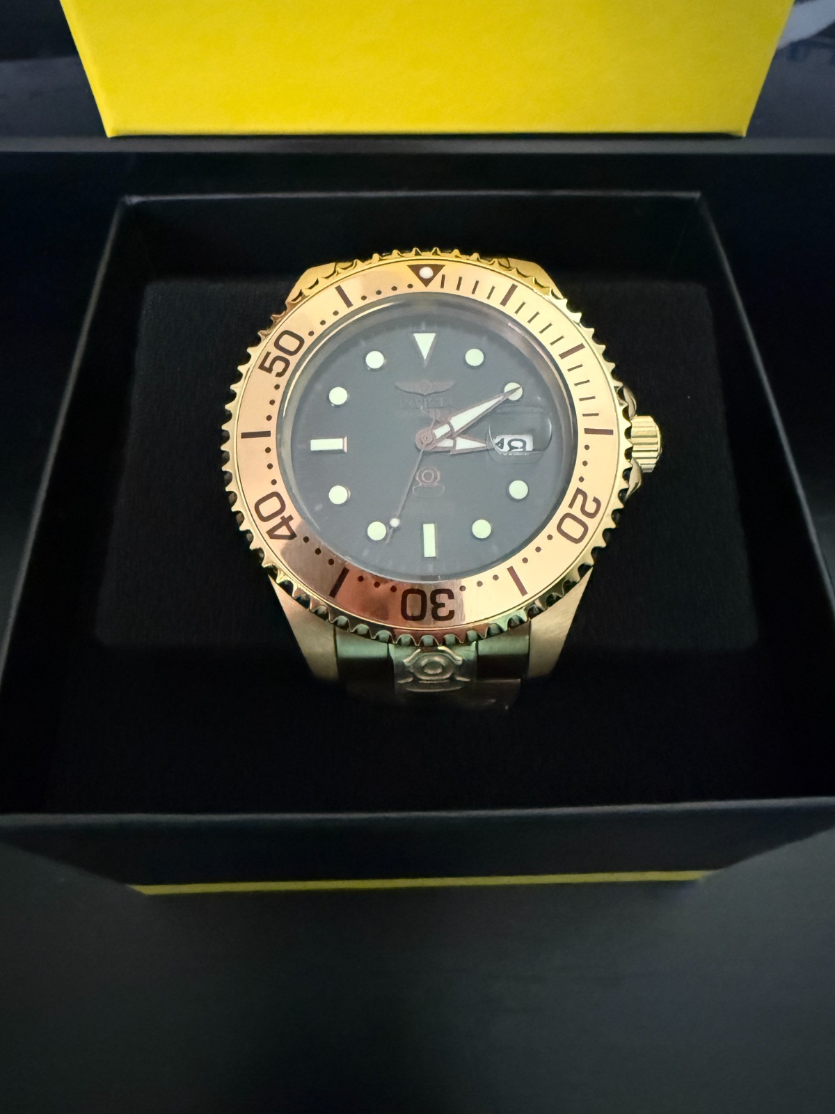 Invicta Grand Diver Navalia Automatic Men’s Watch – 47mm, Gold (24766) NIB