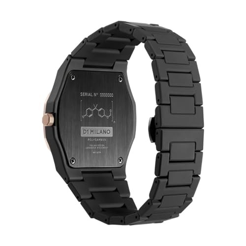 D1 Milano Wristwatch PCBJ35 Polycarbonate Black Enamel 40.5mm