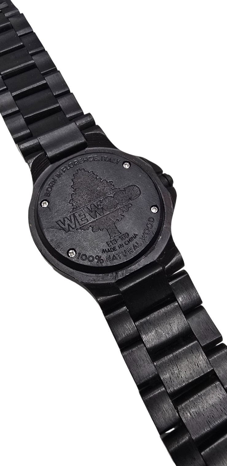 WEWOOD We Wood 100% Natural Wood Watch Dark Brown Finish