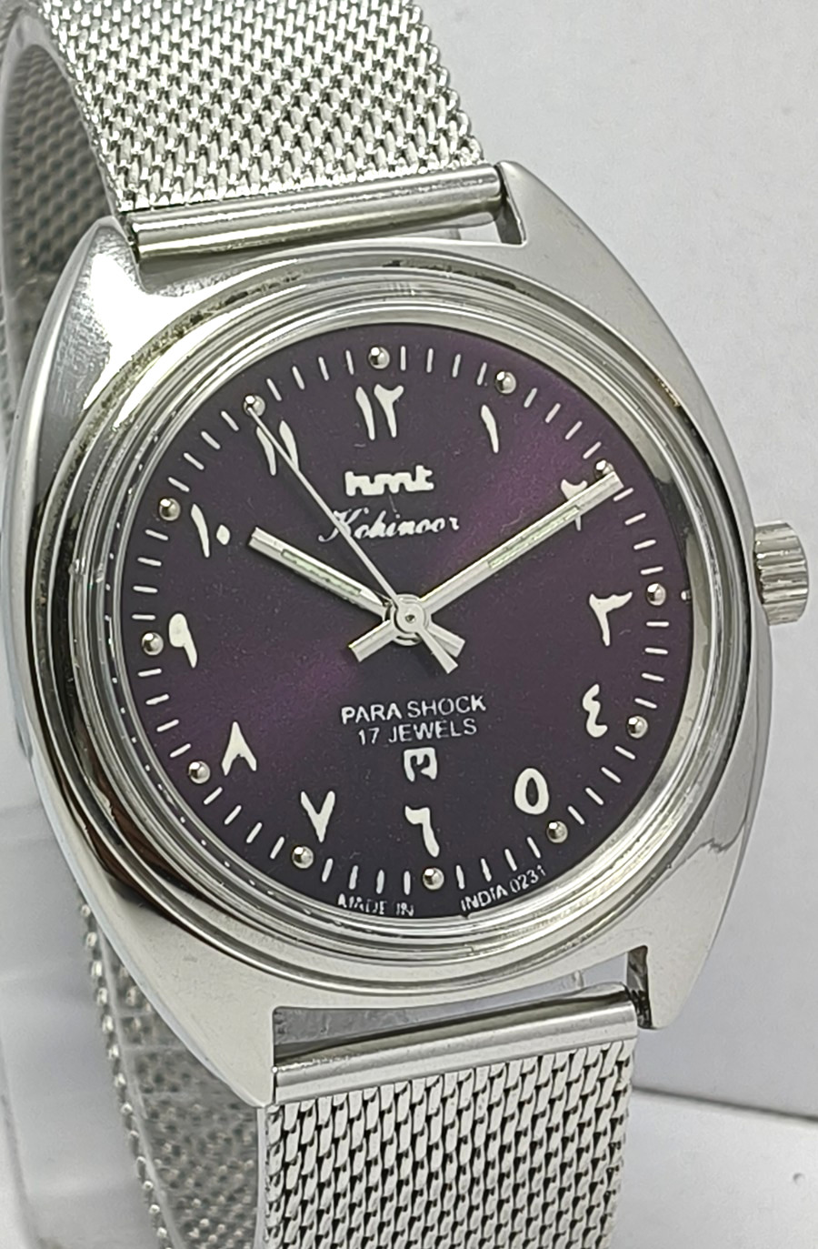 HMT Kohinoor 17J Hand Winding Arabic Wrist Watch For Men’s In Working Condition