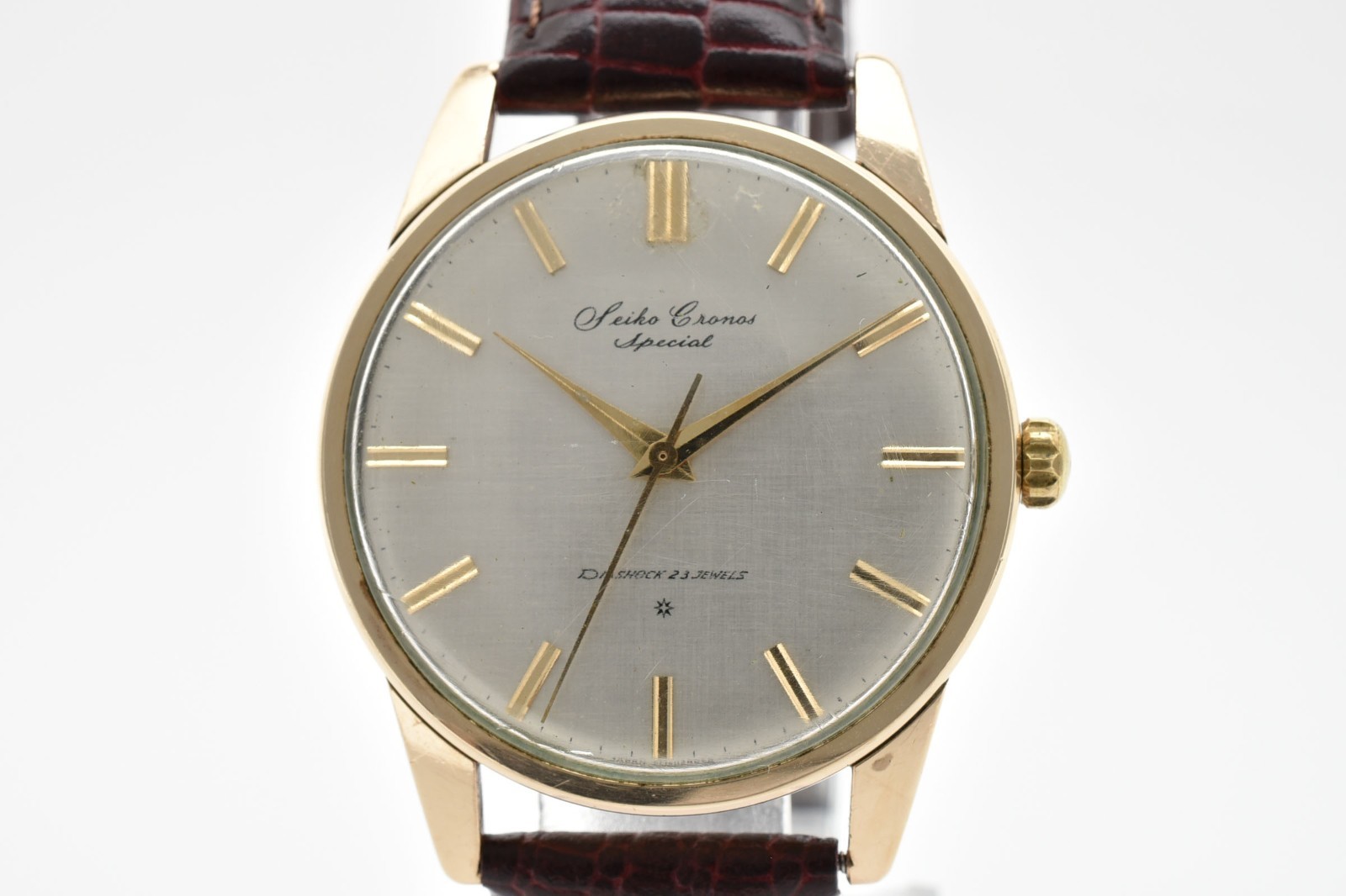 [Exc+5 New Belt] SEIKO Cronos Special 15033 Gold 36mm Men’s Manual Vintage Watch