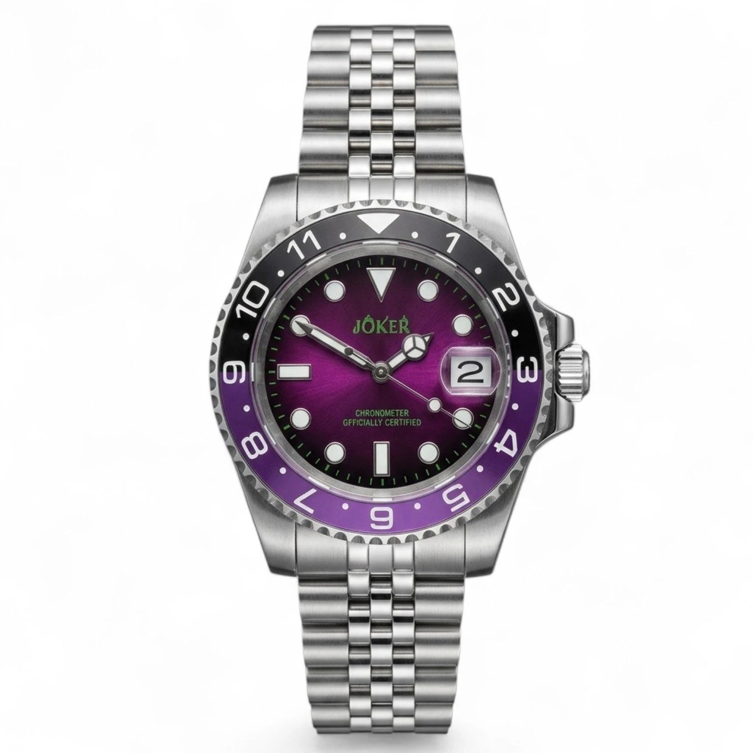 Handcrafted Custom-made Purple Black “Joker” Mod AUTOMATIC NH35 WATCH