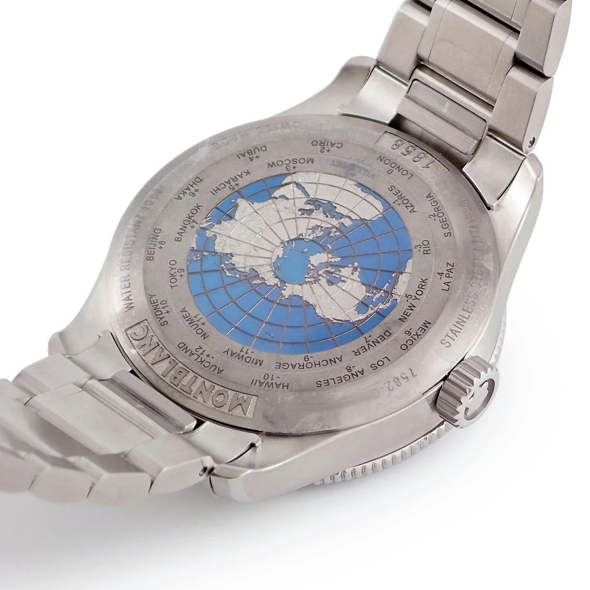 Montblanc 1858 GMT MB129616 Stainless Steel Titanium 42mm Blue Dial #HDW830