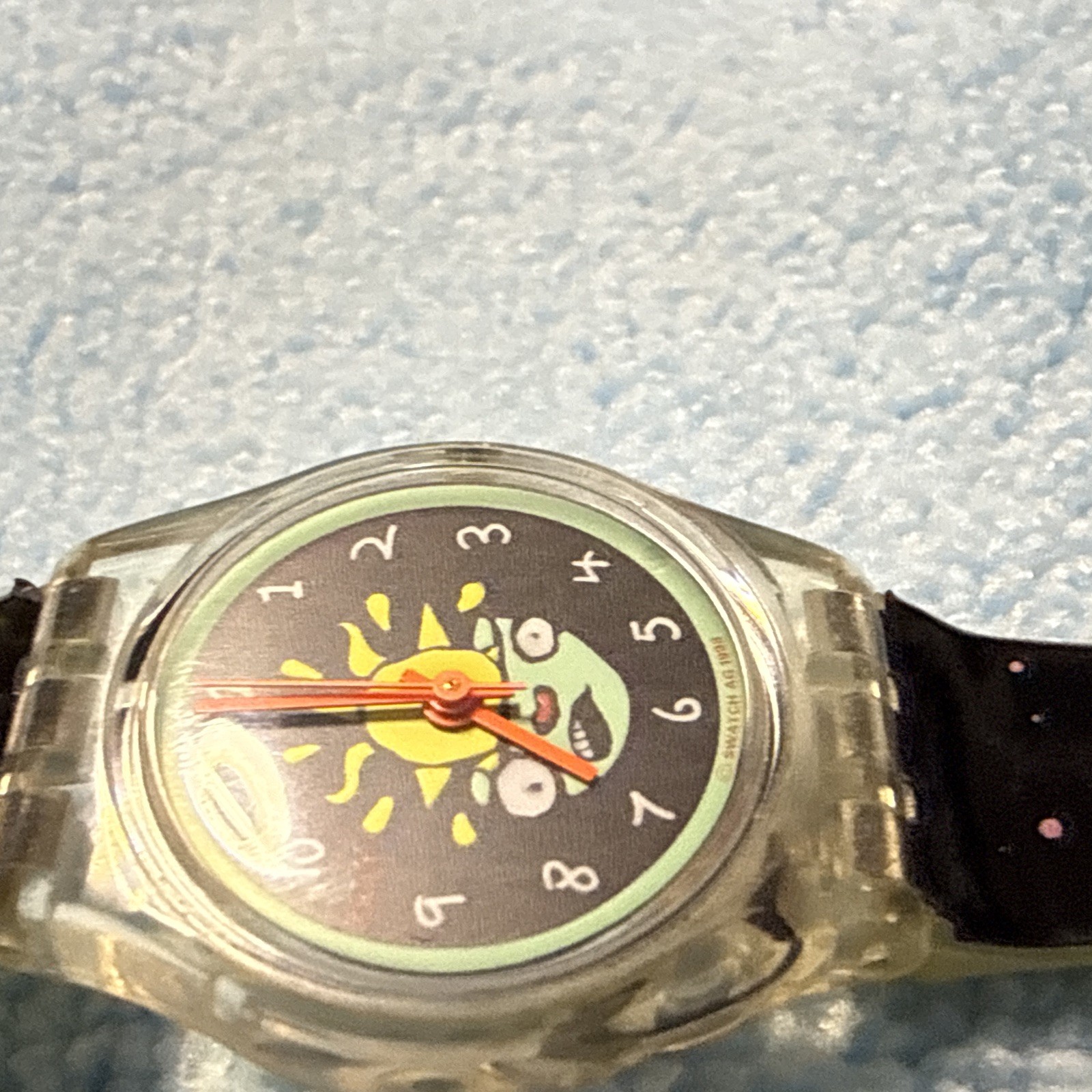 🇨🇭Swatch Watch ULO LK174 1999 Rare Working has a nee battery clear case too!