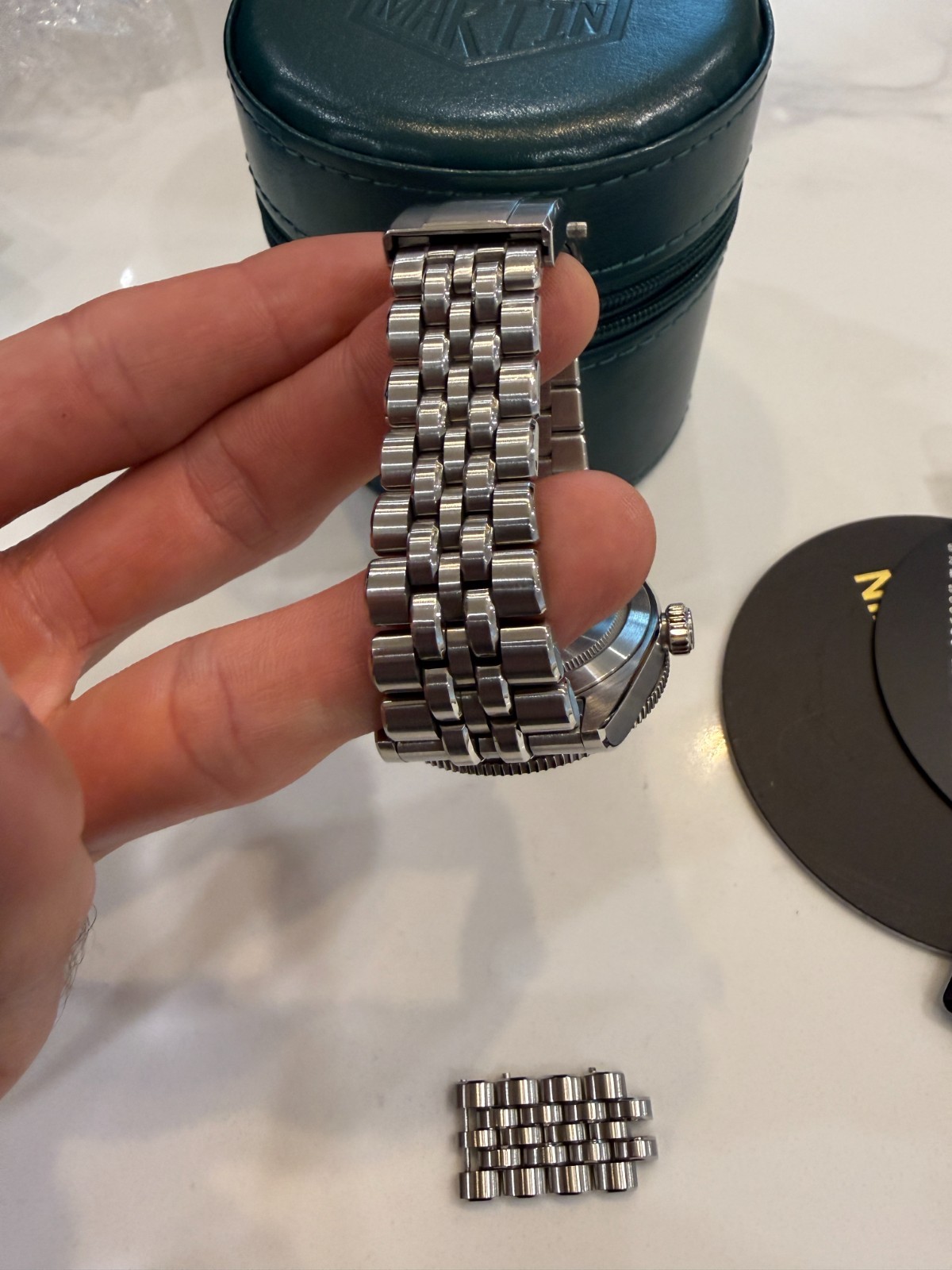 San Martin SN0148 Enamel Black Vortex – 37.5mm Automatic Watch