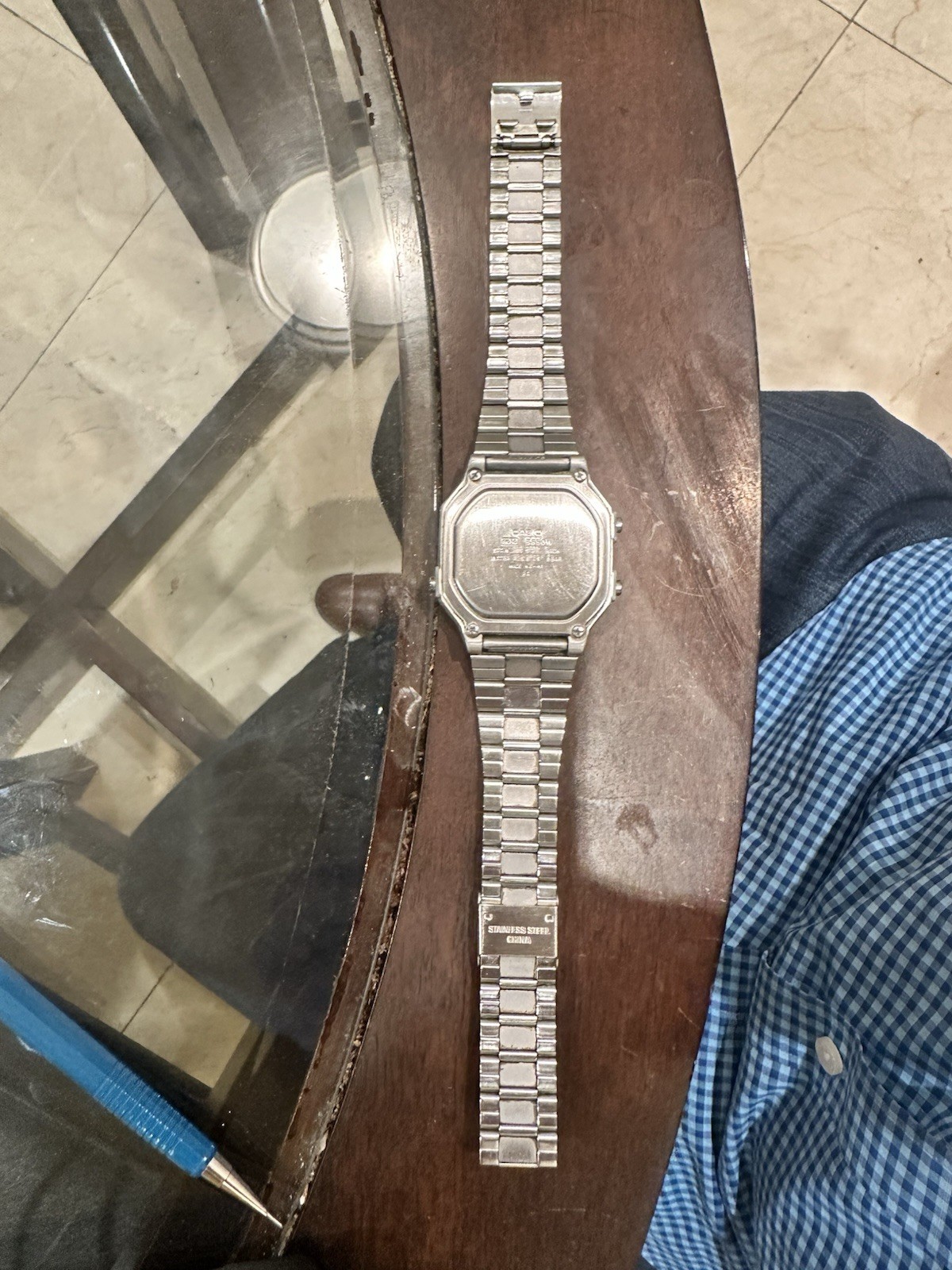 Casio B650WD-1A Vintage Stainless Steel Digital Watch LED Alarm Used / Patina