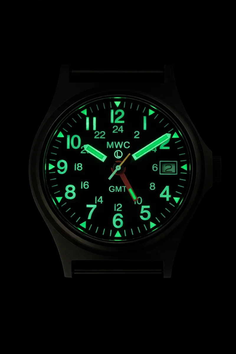 MWC GMT (Dual Time Zone) 200m Military Watch PVD Screw Crown Sapphire Crystal