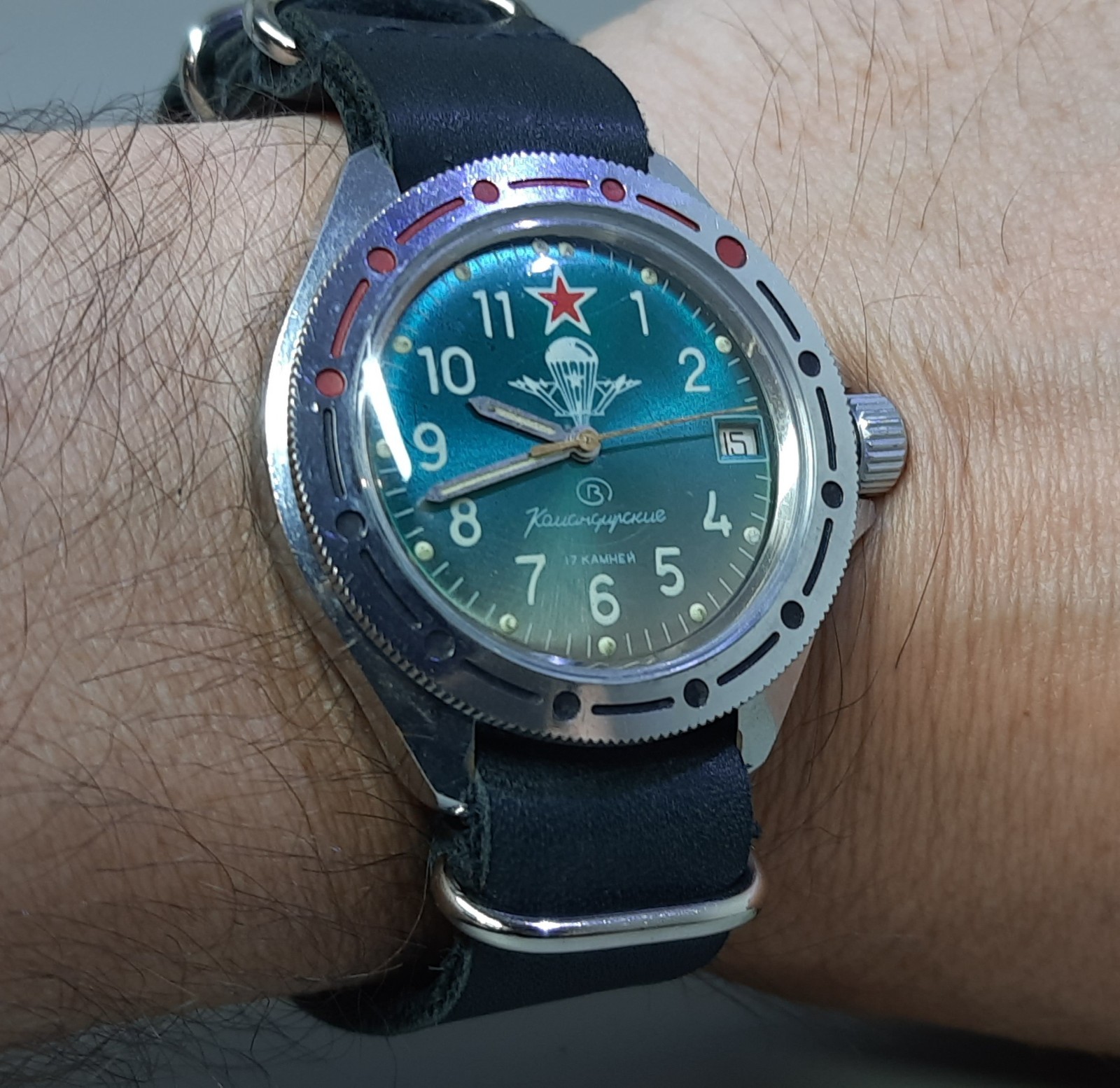 Vintage Men s watch Vostok Komandirskie 17 jewels mechanical Soviet USSR