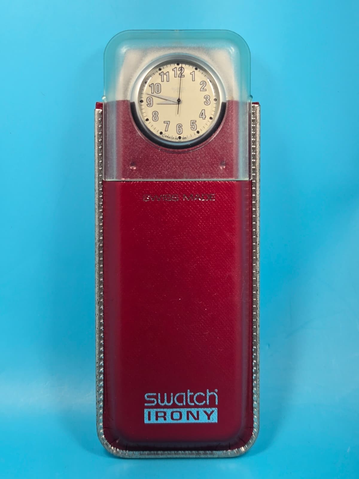 Swatch Night Flight YGA1000 1996 Irony Big 37mm Watch Leather Band