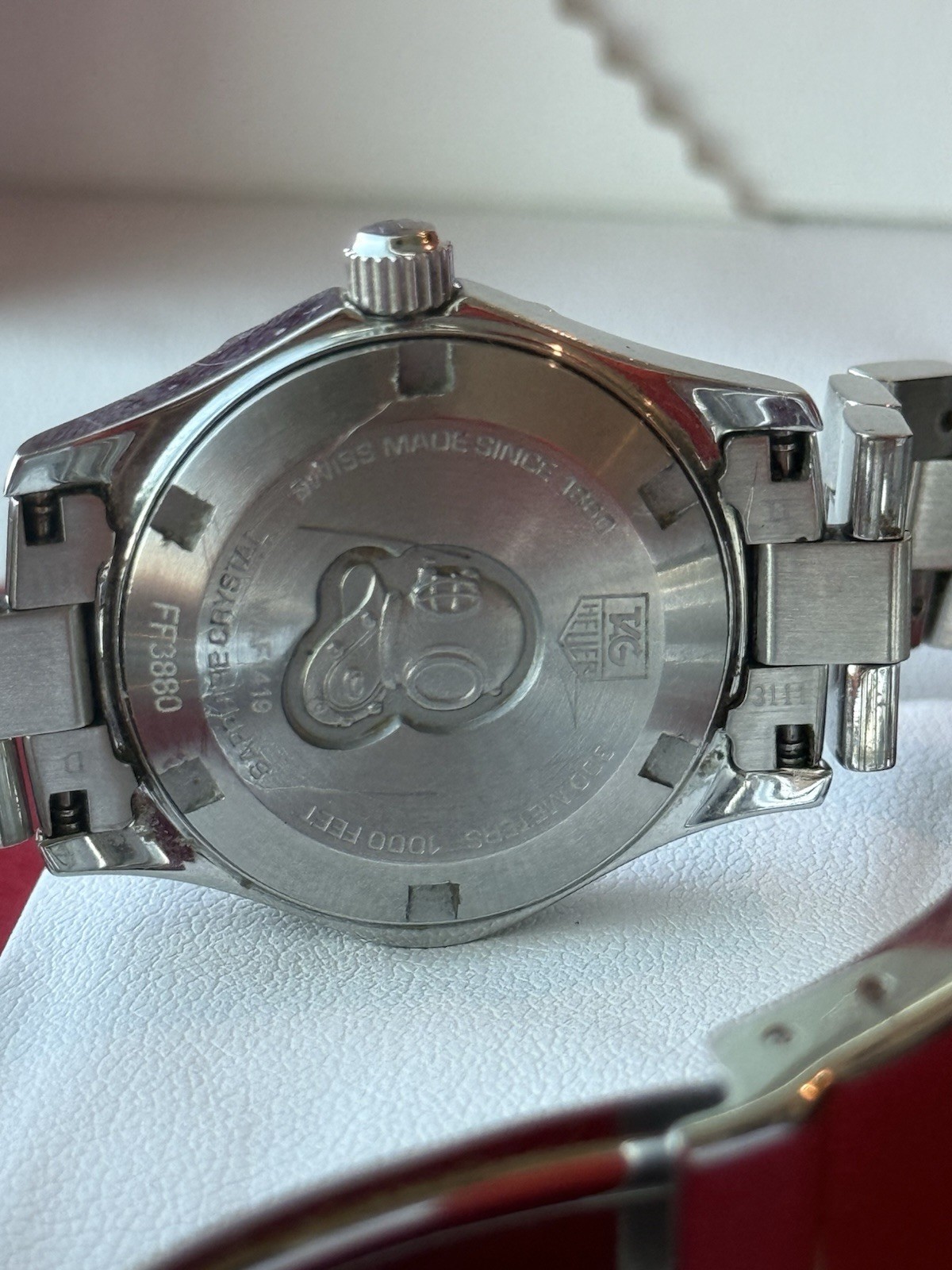 TAG Heuer Aquaracer WAF1419 Blue Mother of Pearl Diamond Dial Ladies 27mm