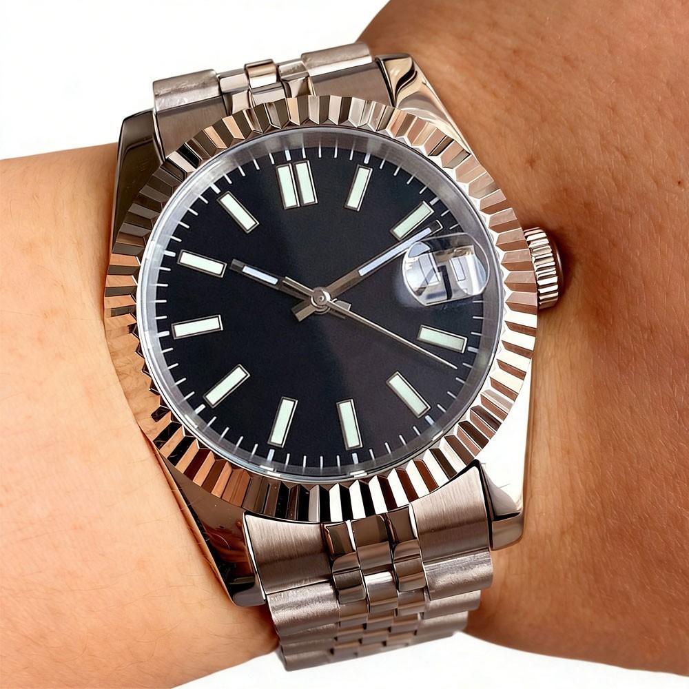 36mm/39mm Tandorio Lumen Fluted Bezel Sapphire Glass 20ATM NH35A Men Auto Watch