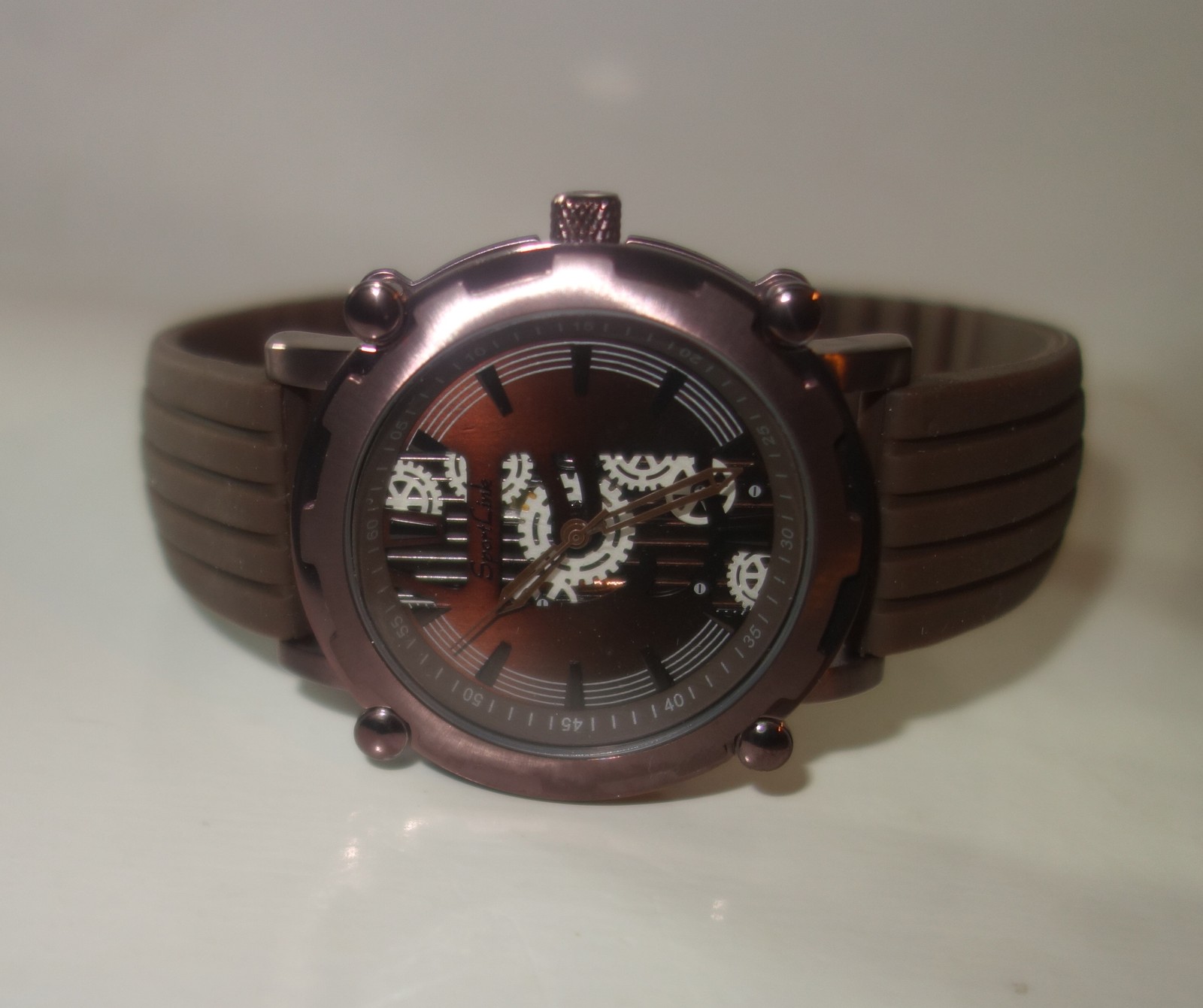 SPORTLINK Men’s LEGEND Dark Brown Rubber Watch new