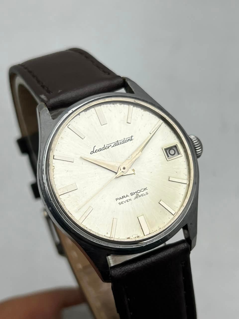 Vintage Citizen Leader Student Parashock Manual Wind 7 Jewels Men’s Wrist Watch