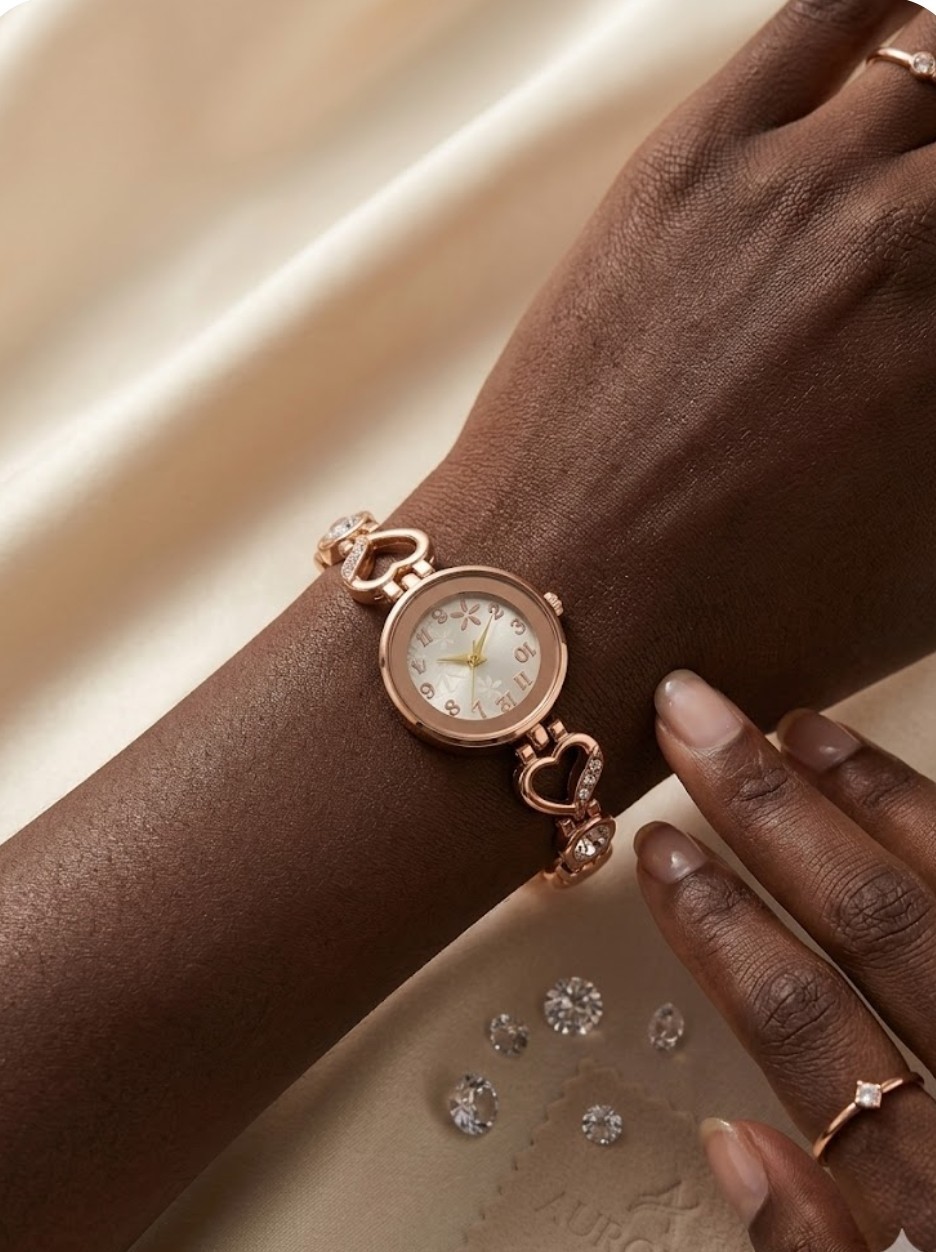 Gold-Plated Women’s Watch – Designer Style Replica – Quartz (Needs Battery)