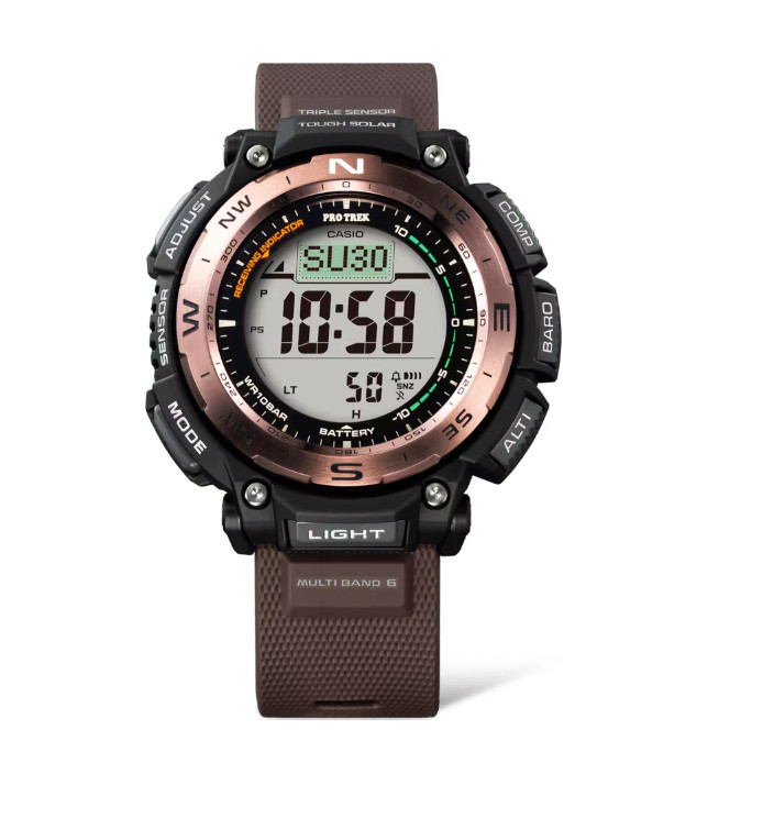 CASIO PRO TREK PRW-3400Y-5JF Brown Solar Waterproof Direction Altitude