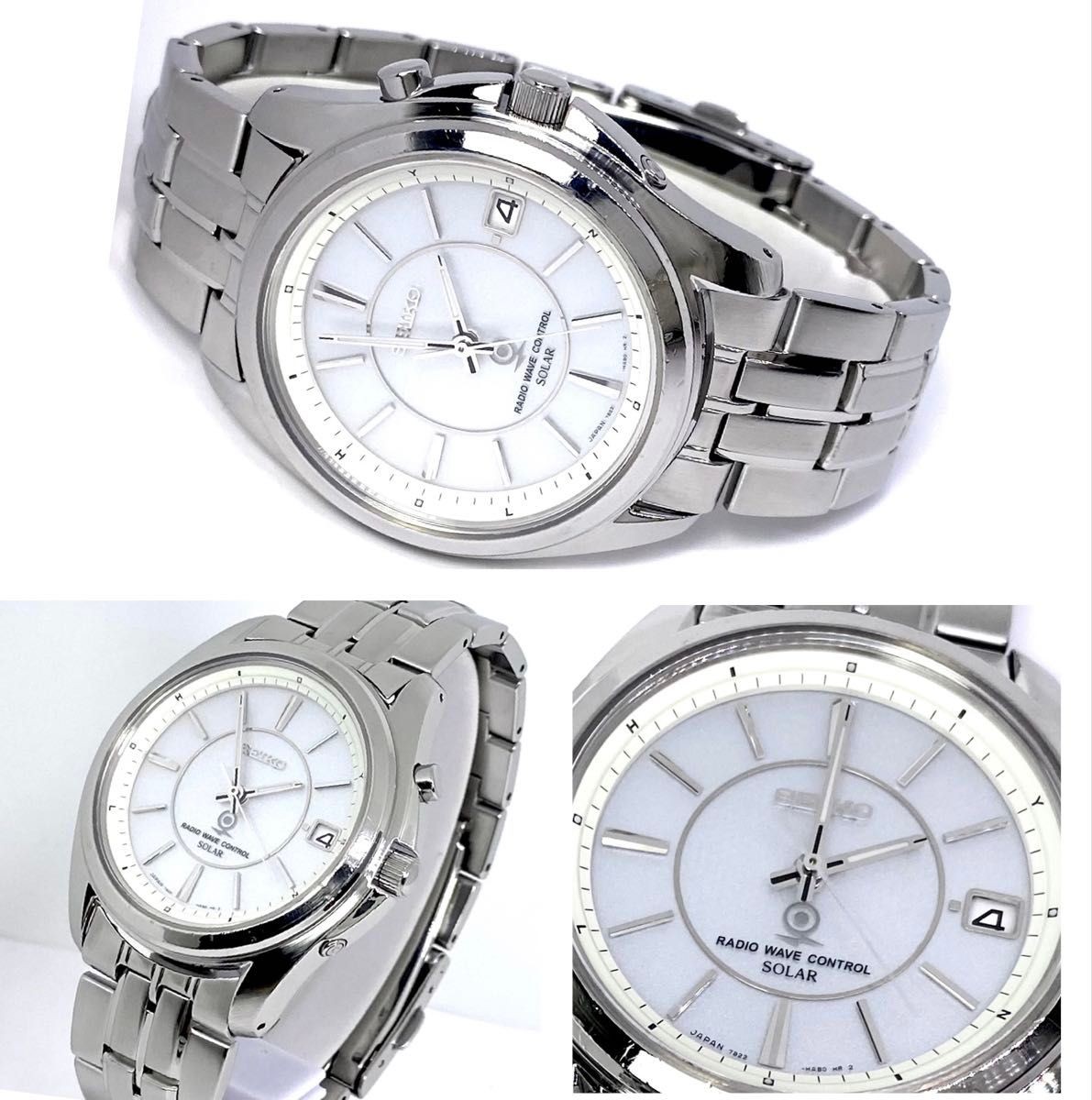 Seiko 7B22 Radio Solar Silver Dial Stainless Watch