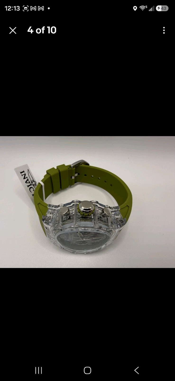 Invicta Racing Vaulthan Collection (69682)- 44mm Men’s Watch – Olive Green – NEW