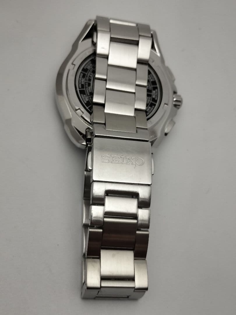 Seiko Brightz Solar World Time 8B54-0AE0 wrist 19.3cm/7.6in with Box