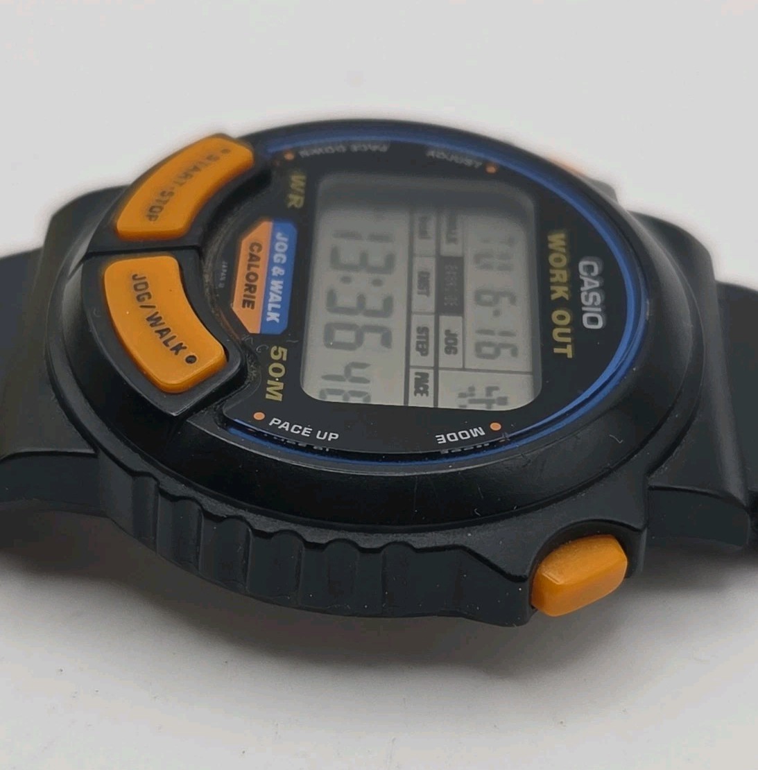 Vtg Casio JC-10 40mm Case Work Out Jog Walk Calorie Digital Watch New Batteries