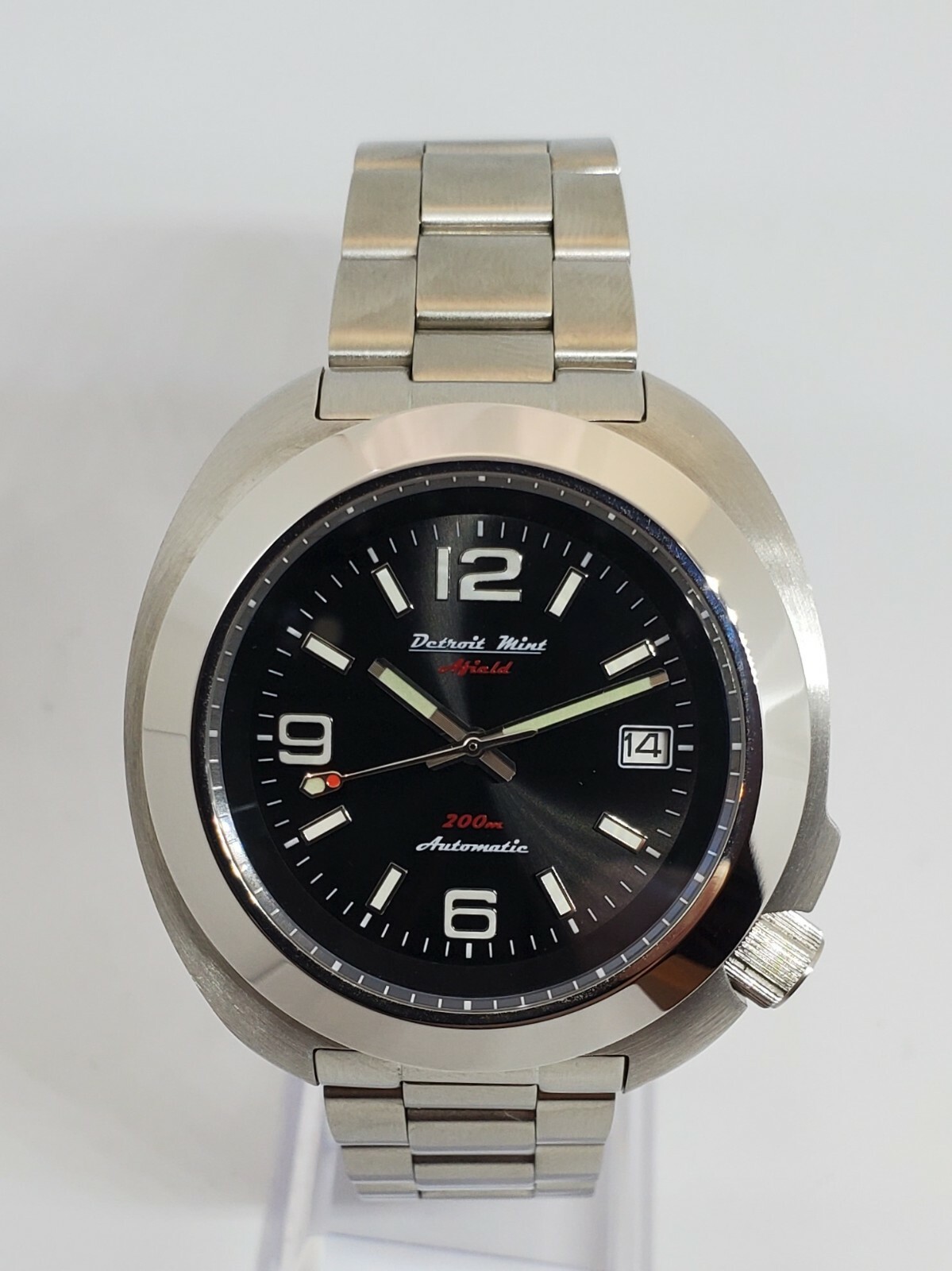 Detroit Mint Afield Explorer Field Watch NH36 Sapphire Black Dial