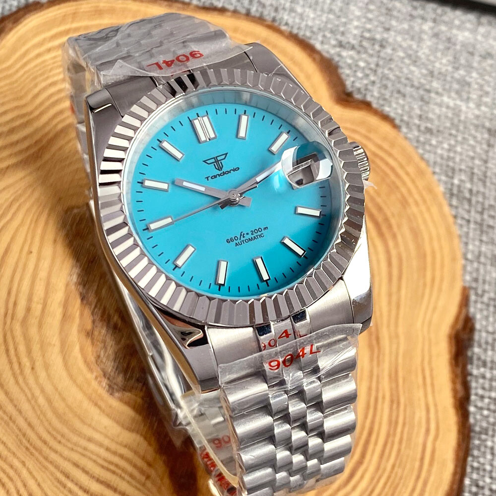Tandorio 36mm/39mm Fluted Bezel Japan NH35A Sapphire Glass Auto Men Watch Date