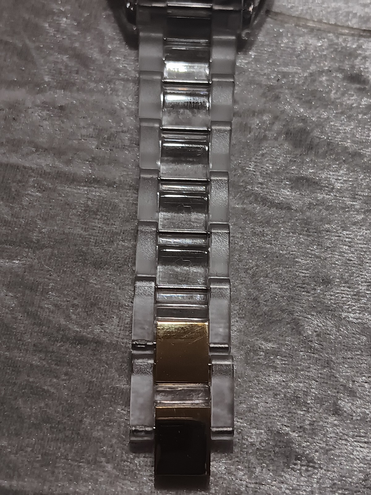 NIB Joan Rivers Classic Collection Clear Acrylic Crystal Watch Blue MOP working