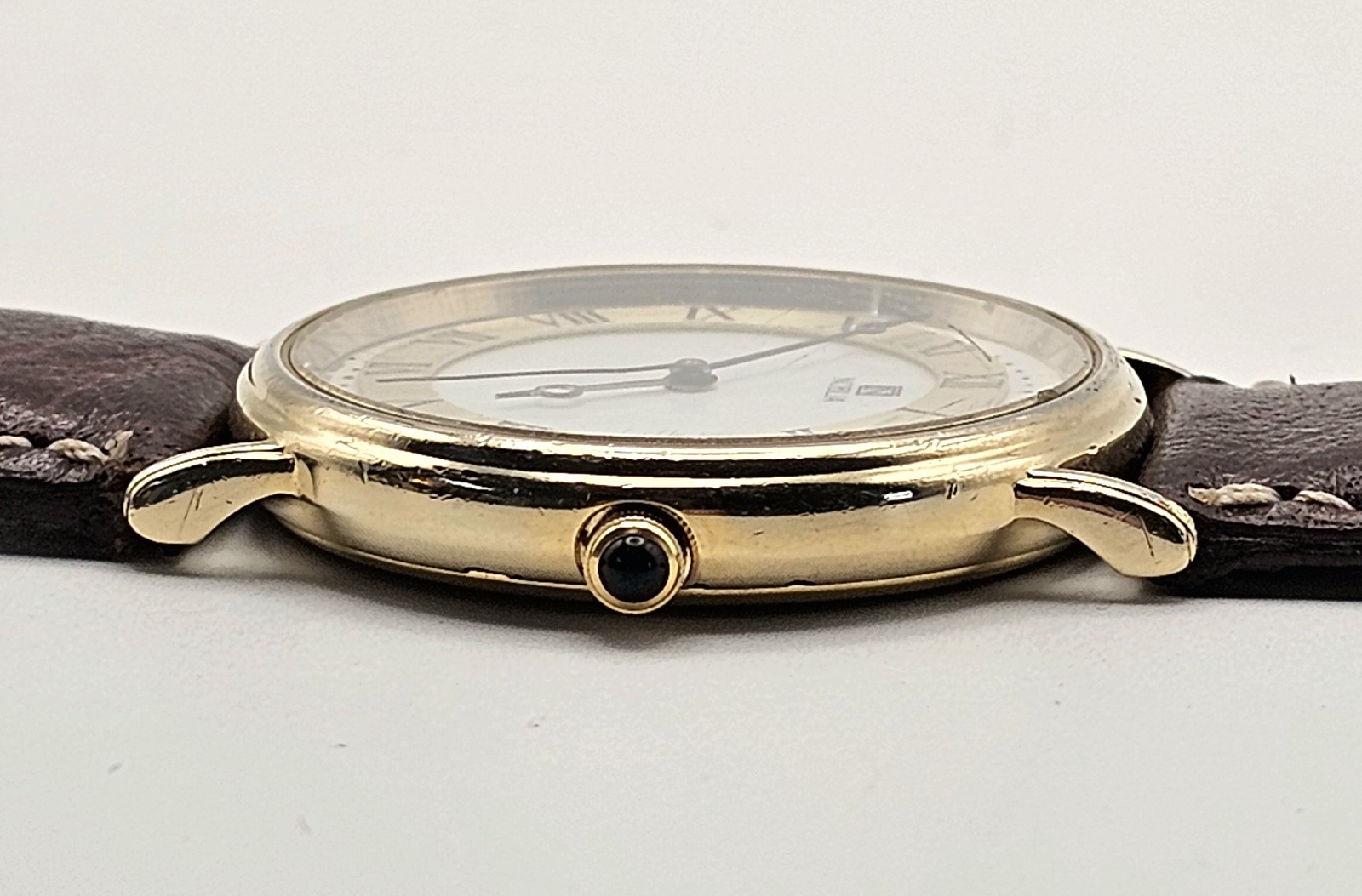 Noblia Citizen 4710-470231Y ~34mm~ Gold Toned~ Date~ Roman Numerals~ New Battery