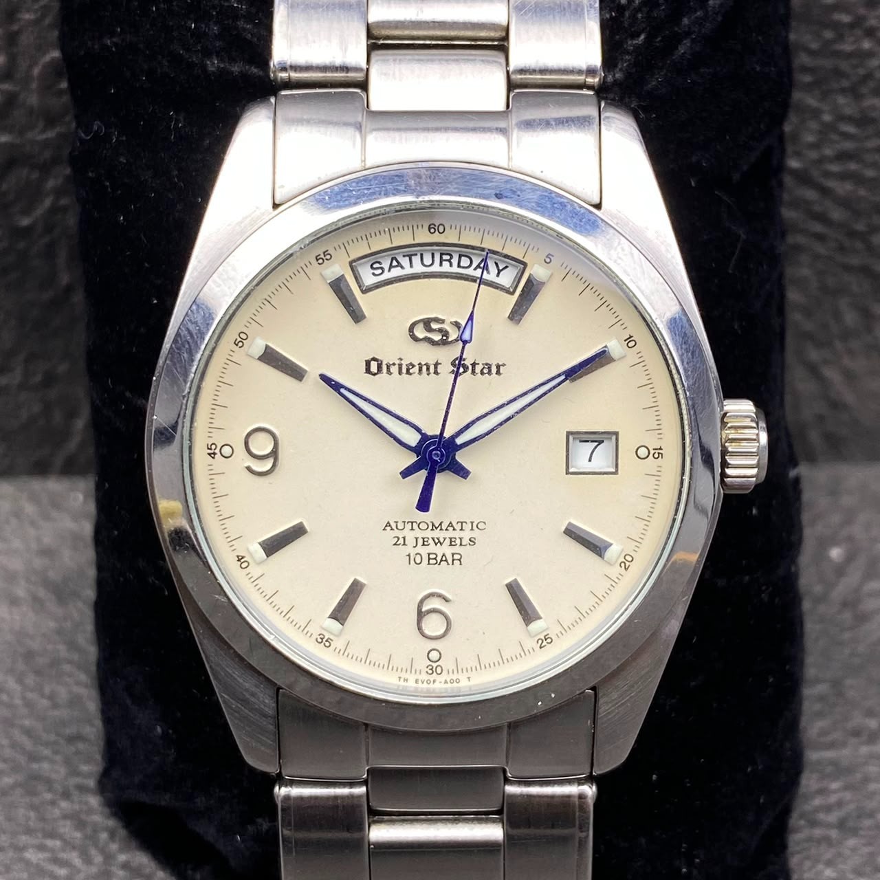 Rare ORIENT STAR President Automatic EV0F-C0 White Dial Men’s Watch Vintage