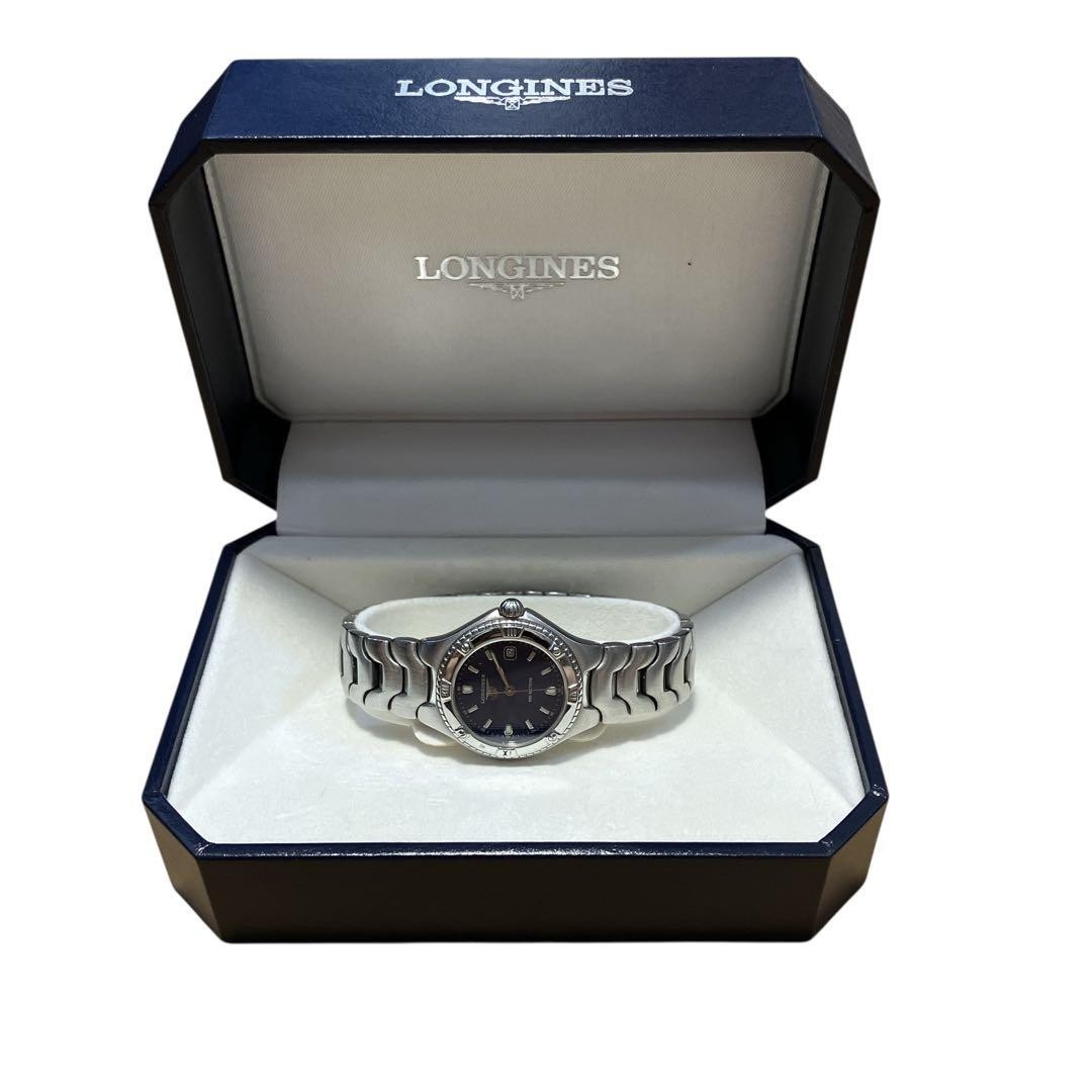 [Box Papers Links Full Set NM] Longines Conquest L3.112.4 Navy Blue Ladies Watch