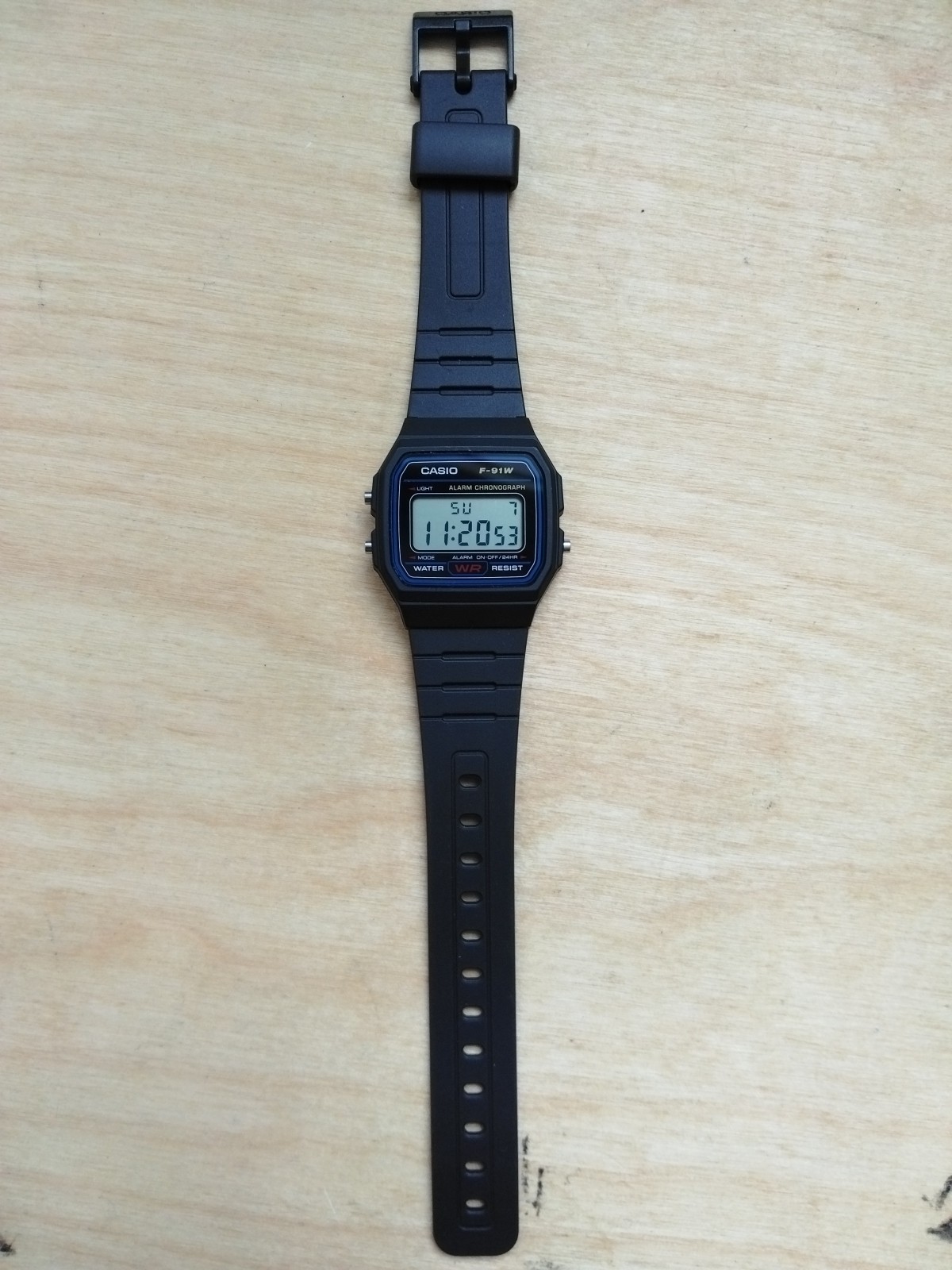 Casio Standard Digital Black Resin Band Watch F91W-3D F-91W-3D