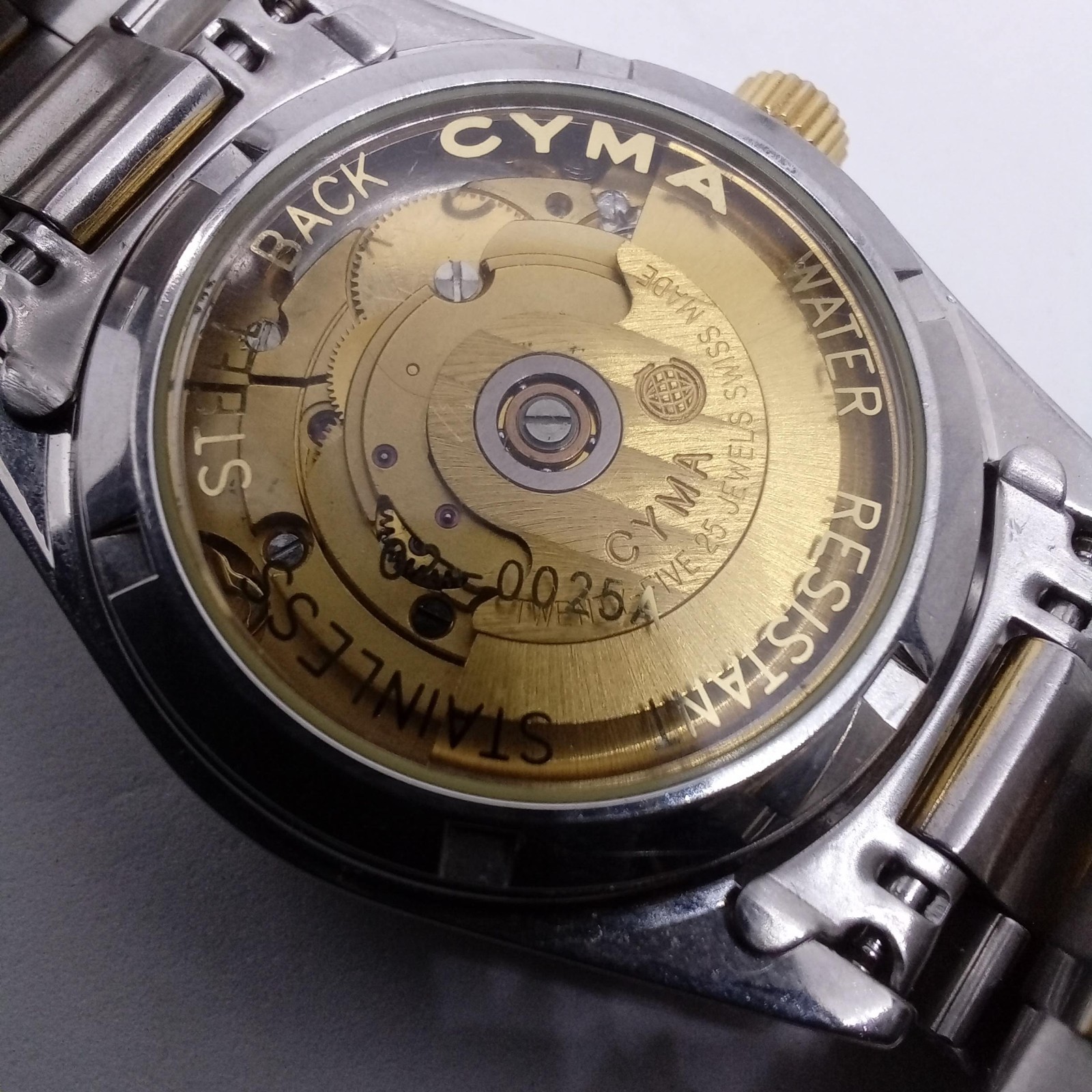 CYMA 1862 vintage Auto,Sapphire Crystal N-Mint, sharp fluted bezel,Unisex-Adults