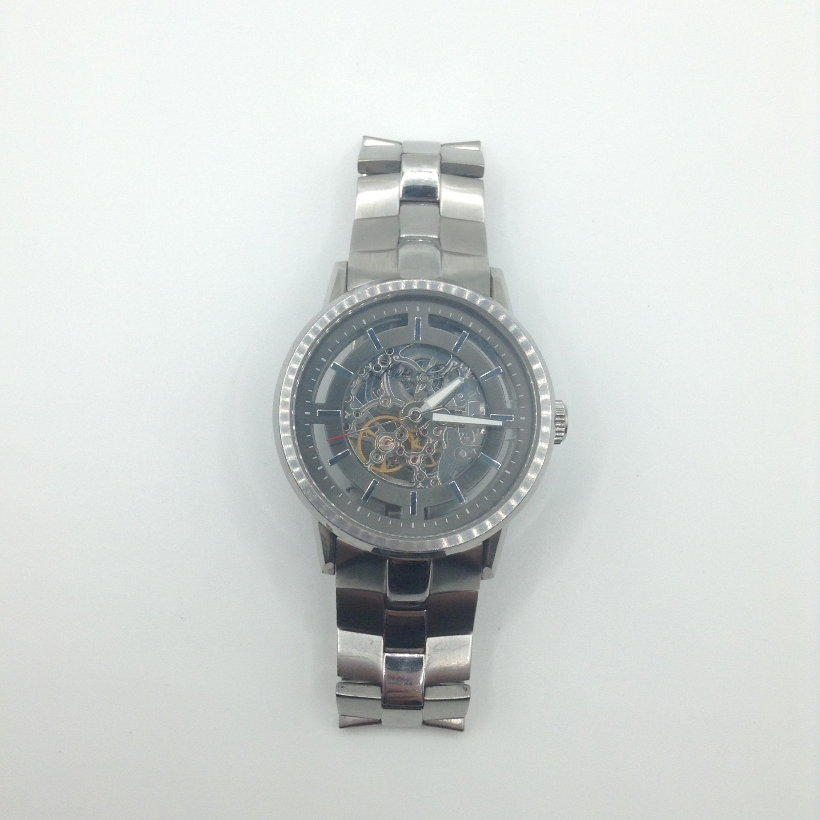 Kenneth Cole KC3925 Automatic Skeleton Dress Watch KC10011576, New Battery