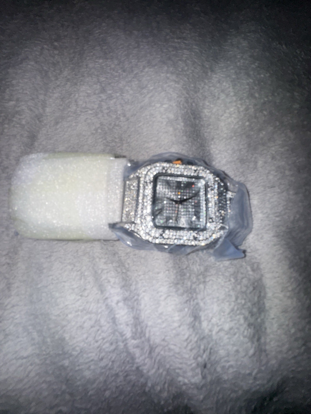 Iced-Out Square Watch – Luxury Look, VVS Simulated Diamonds, Bold Designer Style