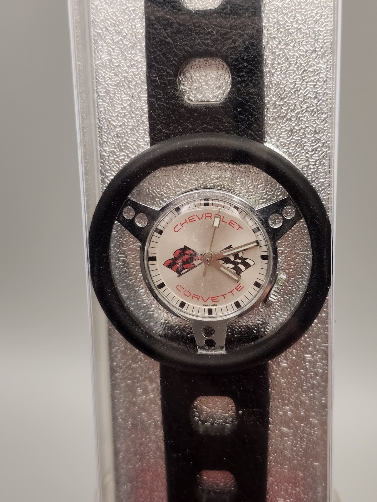 Original Box Motor Wrist Watch Chevrolet Corvette by Old England Swiss Movement