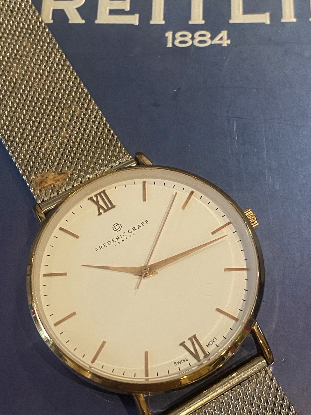 FREDERIC GRAFF GENEVE WATCH. GOLD PLATED. SAME DAY DESPATCH FREE POST