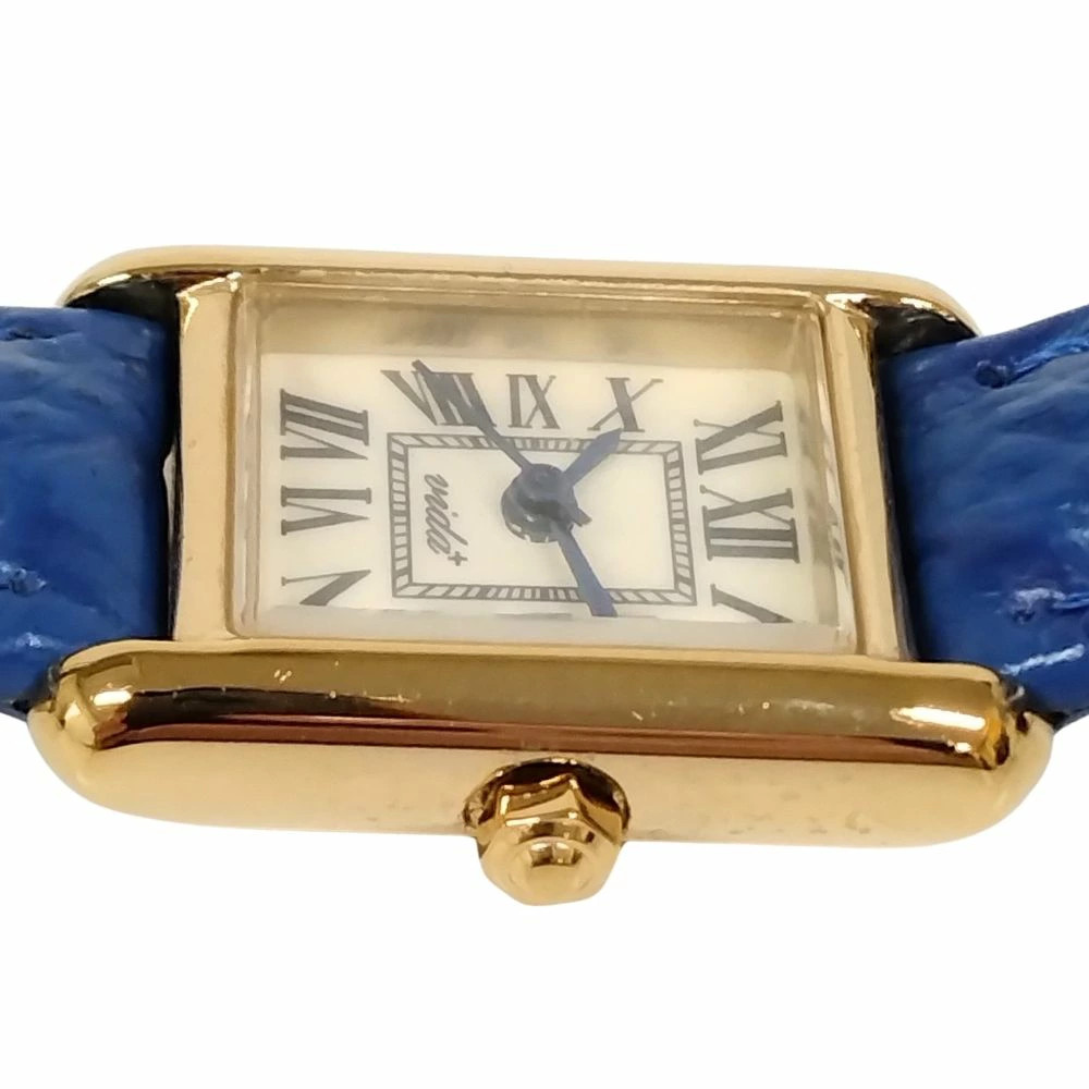 Vida Plus Rectangular Quartz Watch Blue Gold 51418 Used