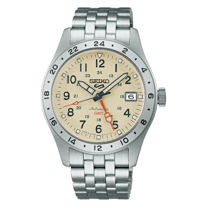 Seiko 5 Sports Field GMT HDB002J Sand Beige Automatic Mens Watch Japan Authentic