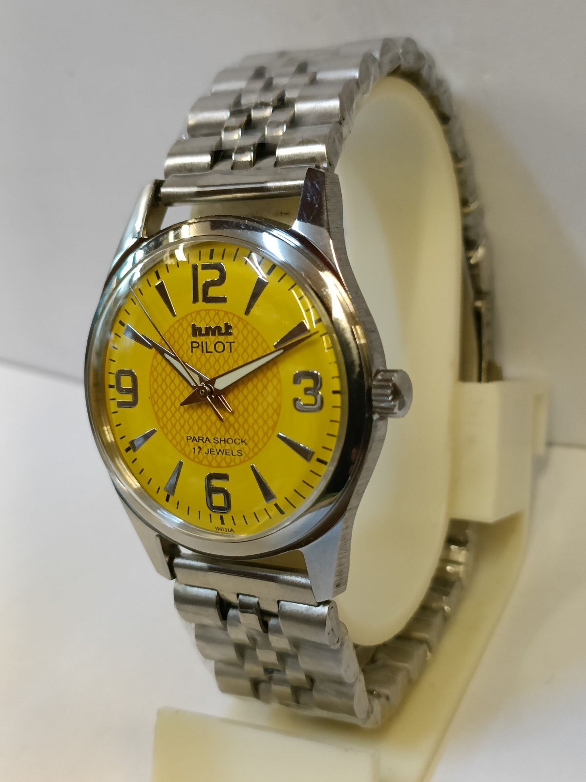 REFURBISHED HMT PILOT 17J WINDING YELLOW DIAL 0231 INDIA MEN’S WORKING CONDITION