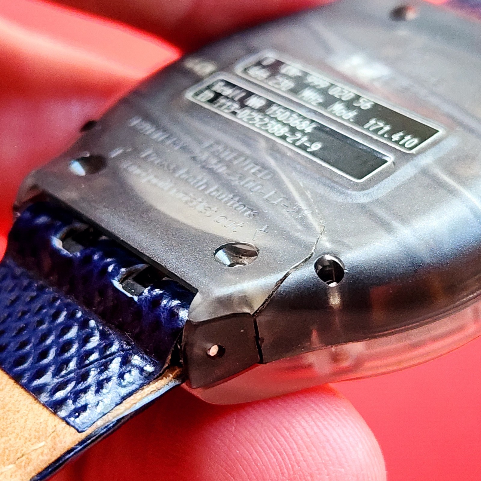 Swatch Beep Numeric Watch Blue Leather Band Pager For Repair