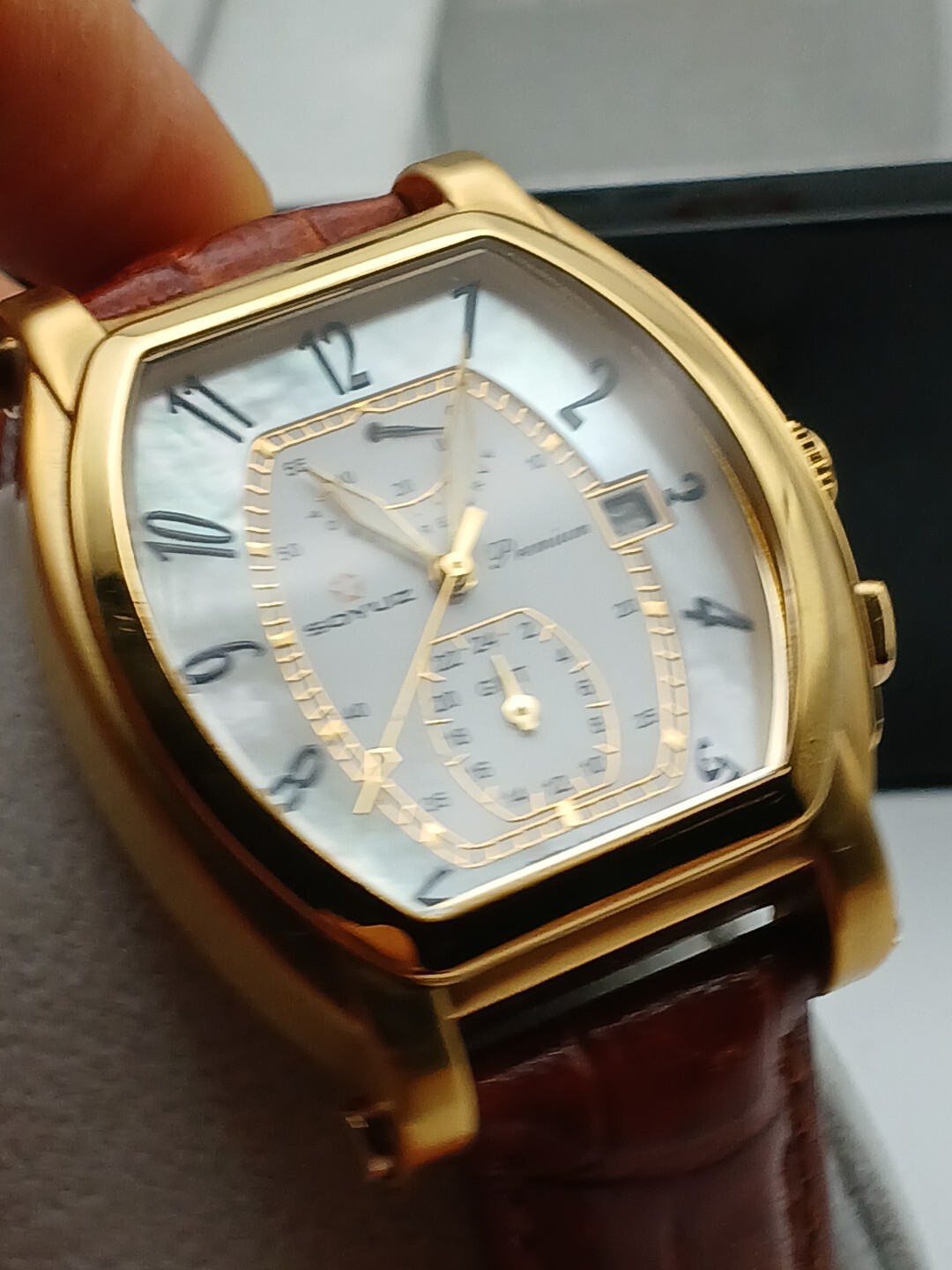 Soyuz Premium Skeleton Chronograph 23k Gold Pl Rare Model Automatic Movement Lux