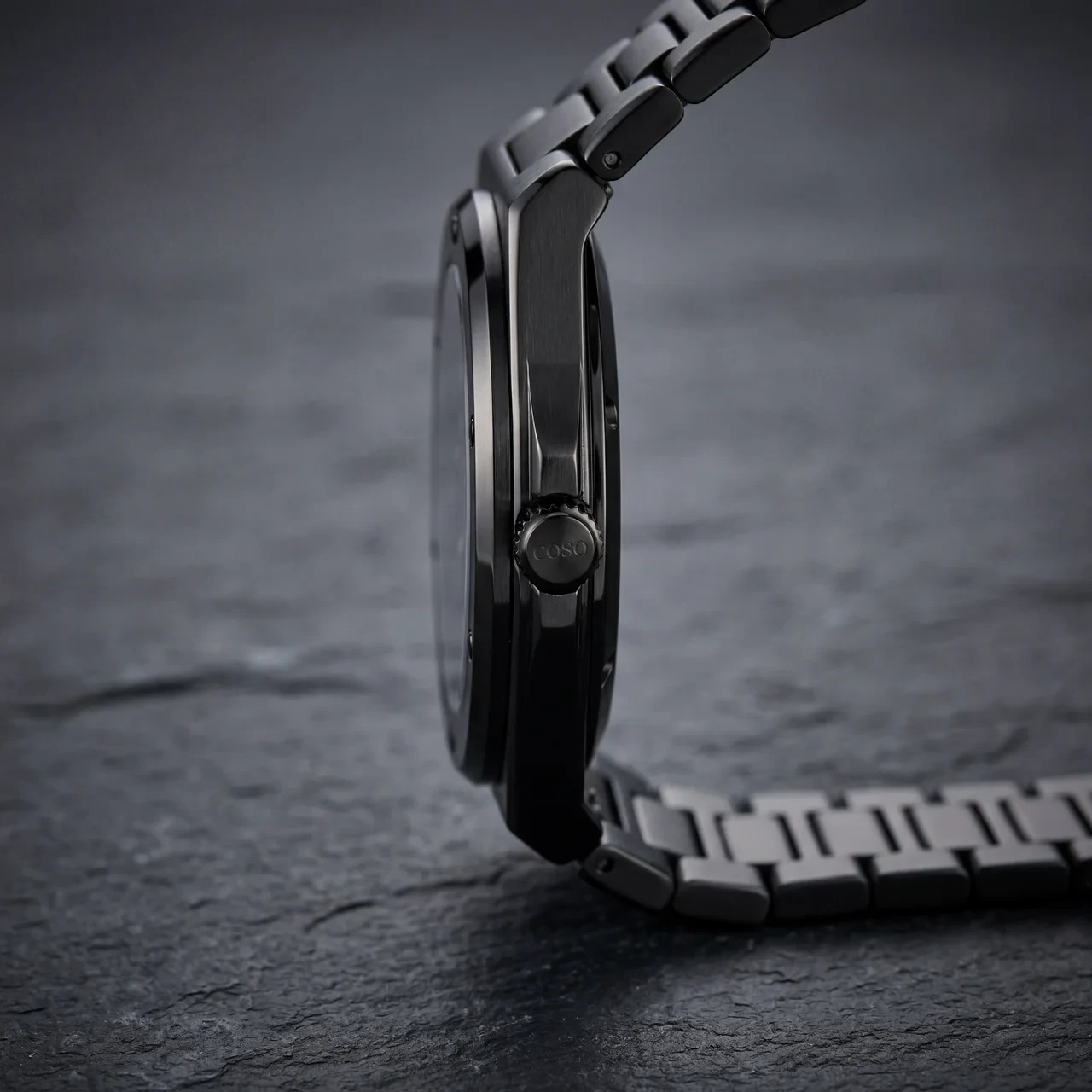 COSO Valtor Automatic Blue Dial Black Steel Bracelet