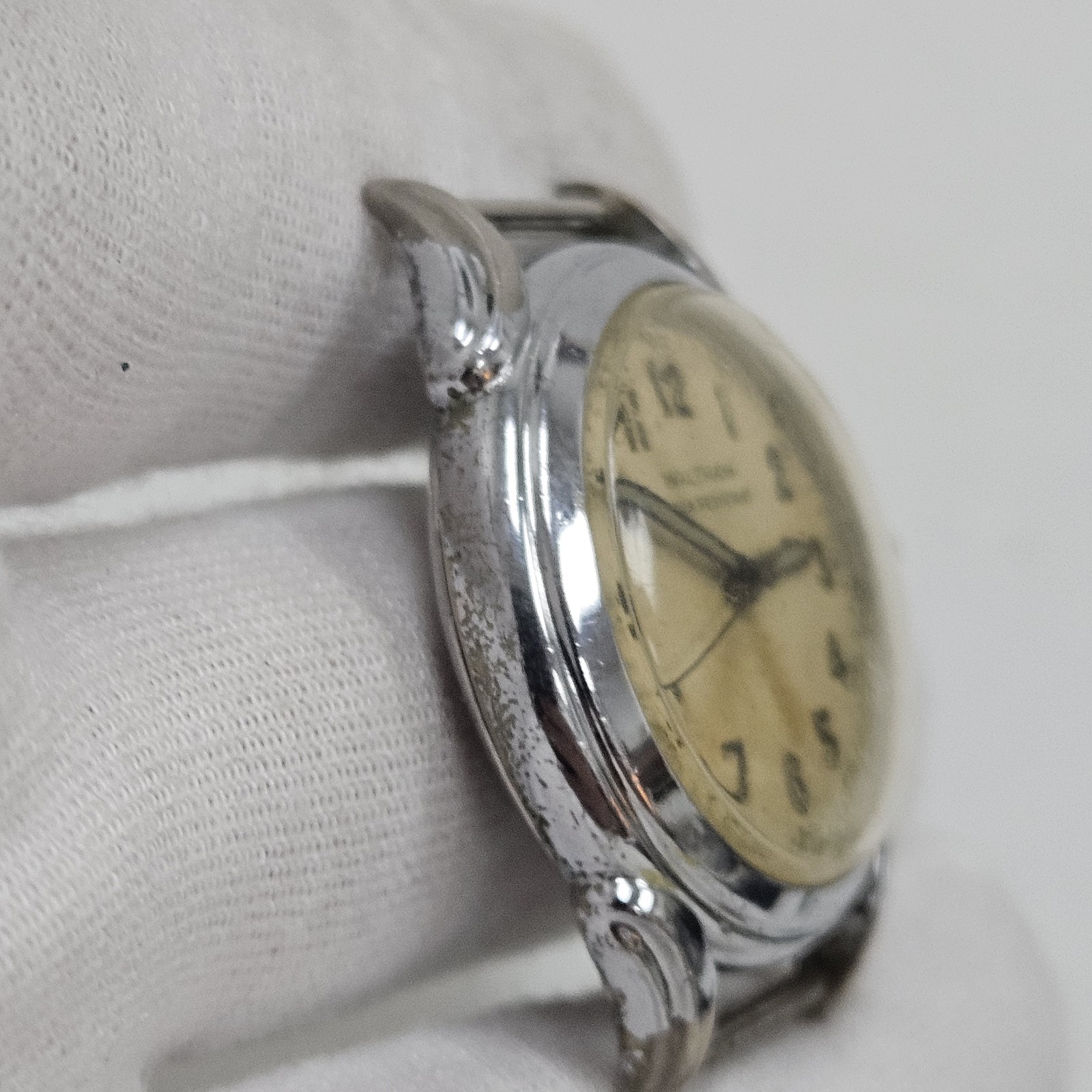 Vintage Men’s Waltham 6/0-D 17 Jewel Military Wrist Watch Running Scarce USA