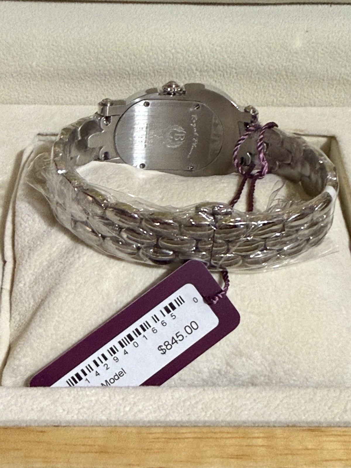 Brillier Royal Plume Stainless Steel Ladies Watch. RARE GEM STONES